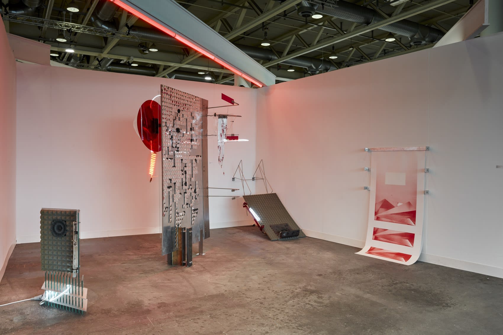 Installation View of Lipstick to the Void a solo exhibition of works by Ali Meer Azimi.