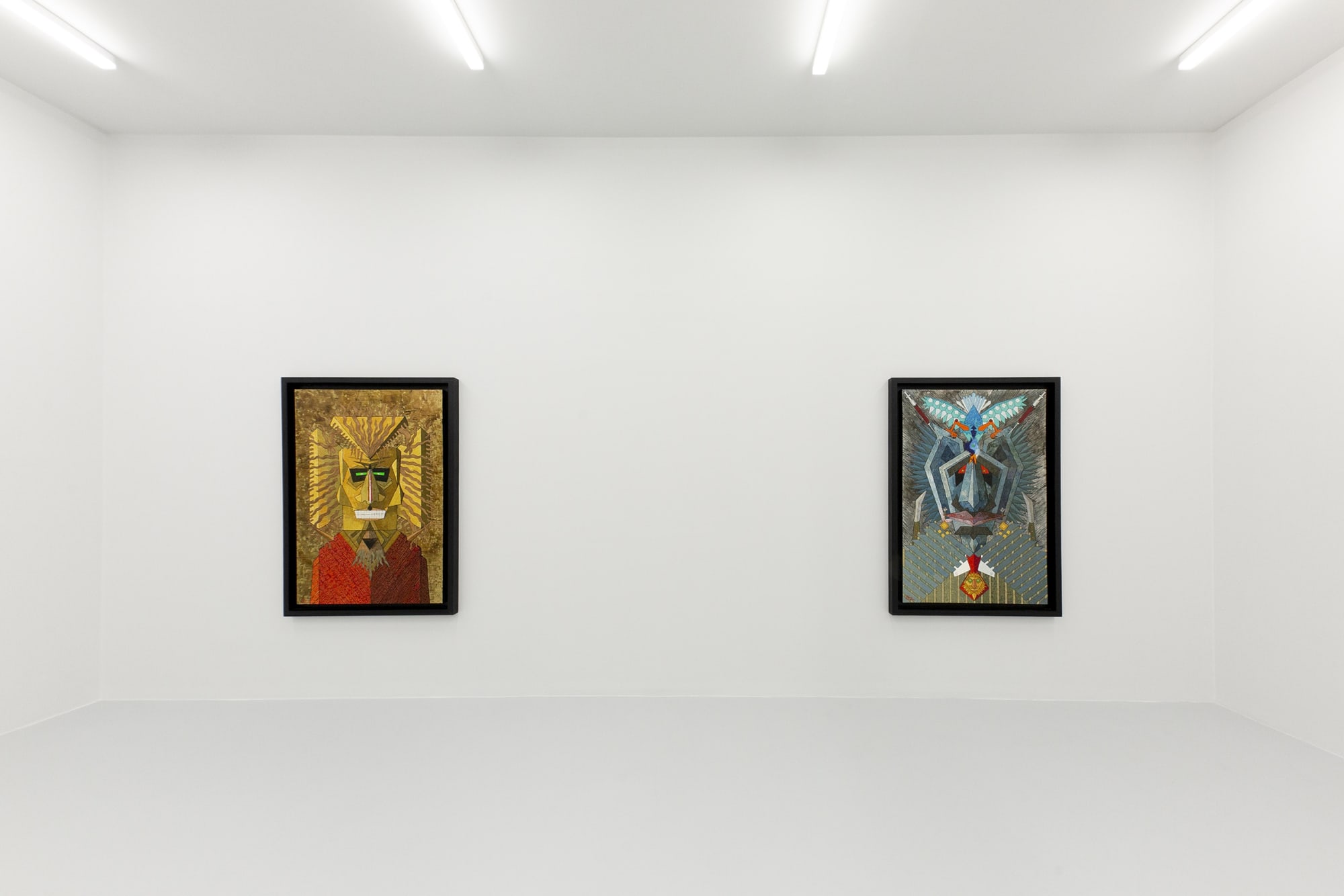Installation view of Mad a solo exhibition of works by Ali Akbar Sadeghi.