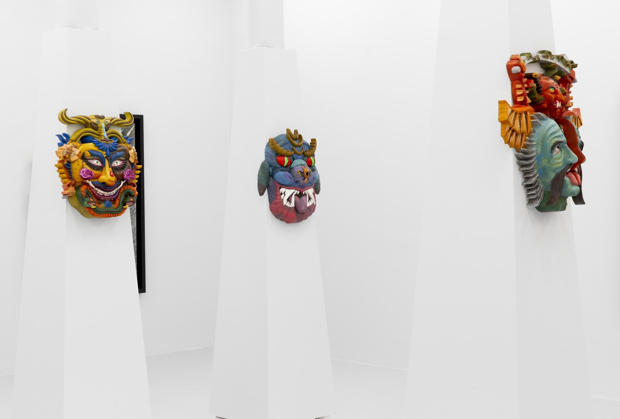 Installation view of Mad a solo exhibition of works by Ali Akbar Sadeghi.