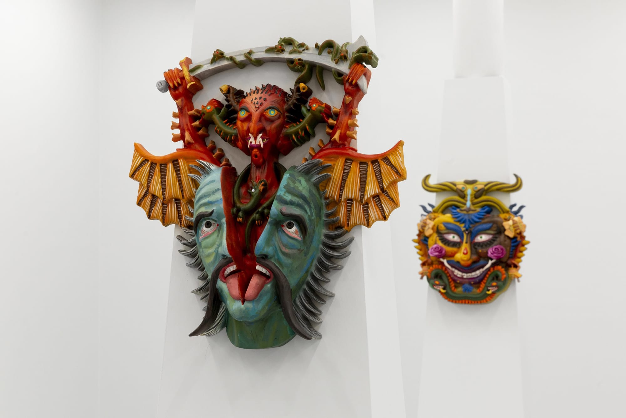 Installation view of Mad a solo exhibition of works by Ali Akbar Sadeghi.