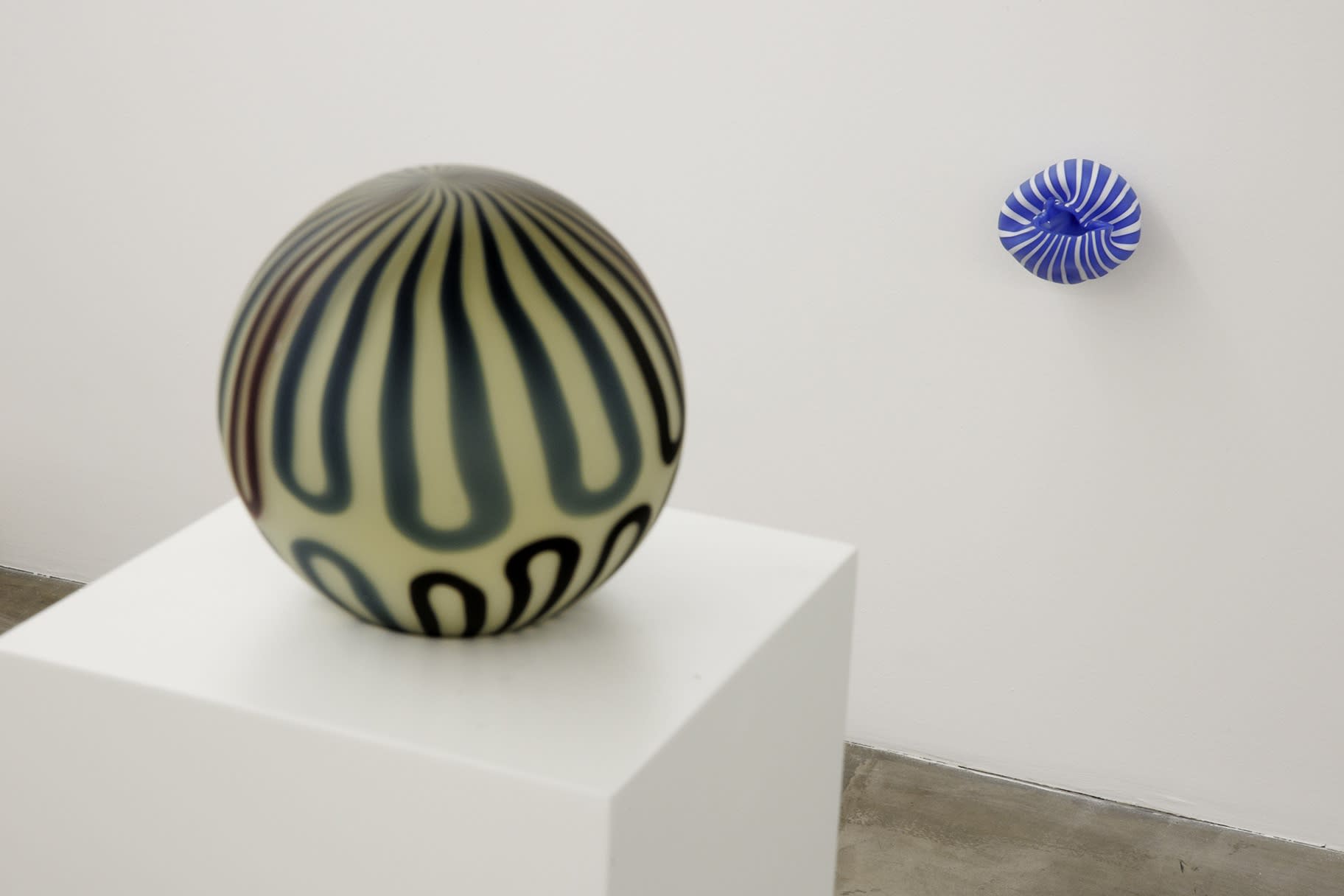 Installation view of Red,White, and Blue a solo exhibition of works by Andishe Avini.