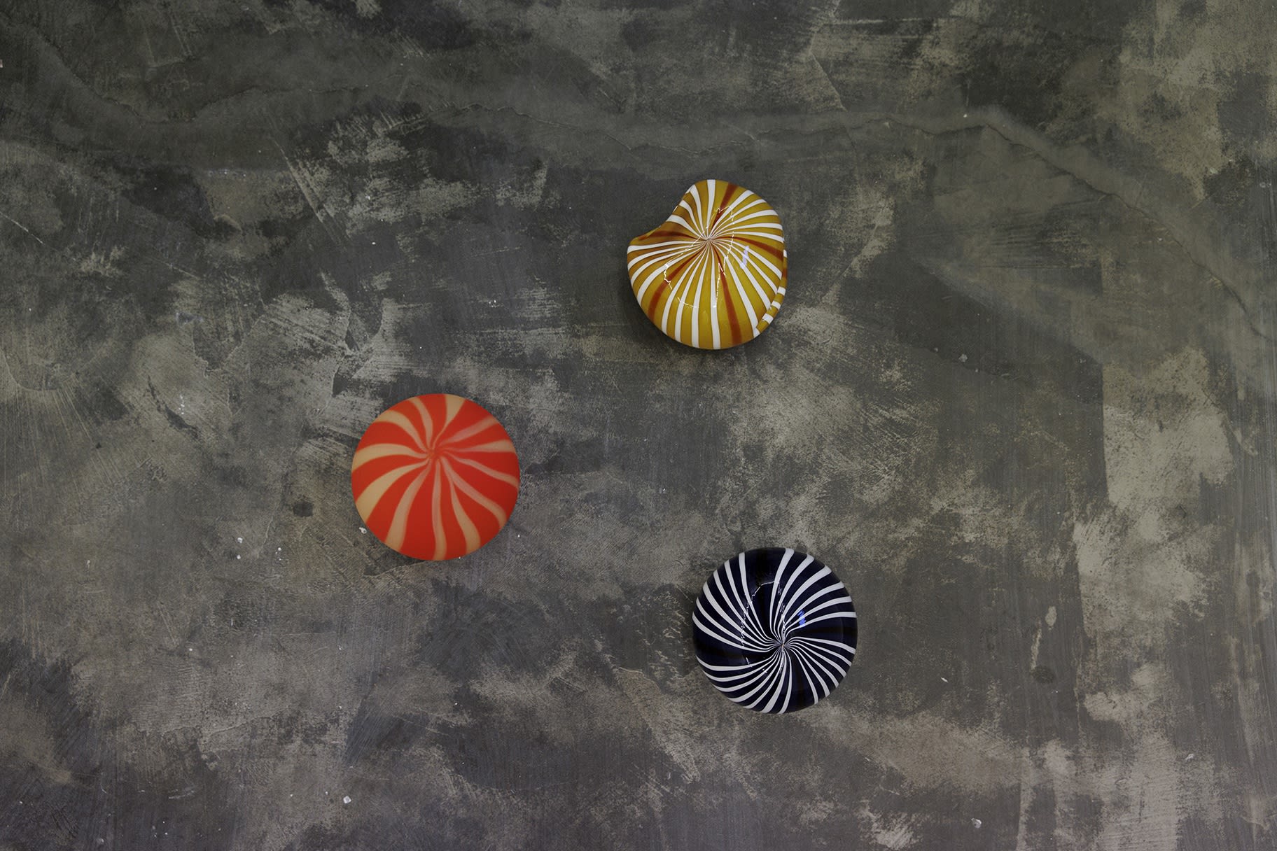 Installation view of Red,White, and Blue a solo exhibition of works by Andishe Avini.