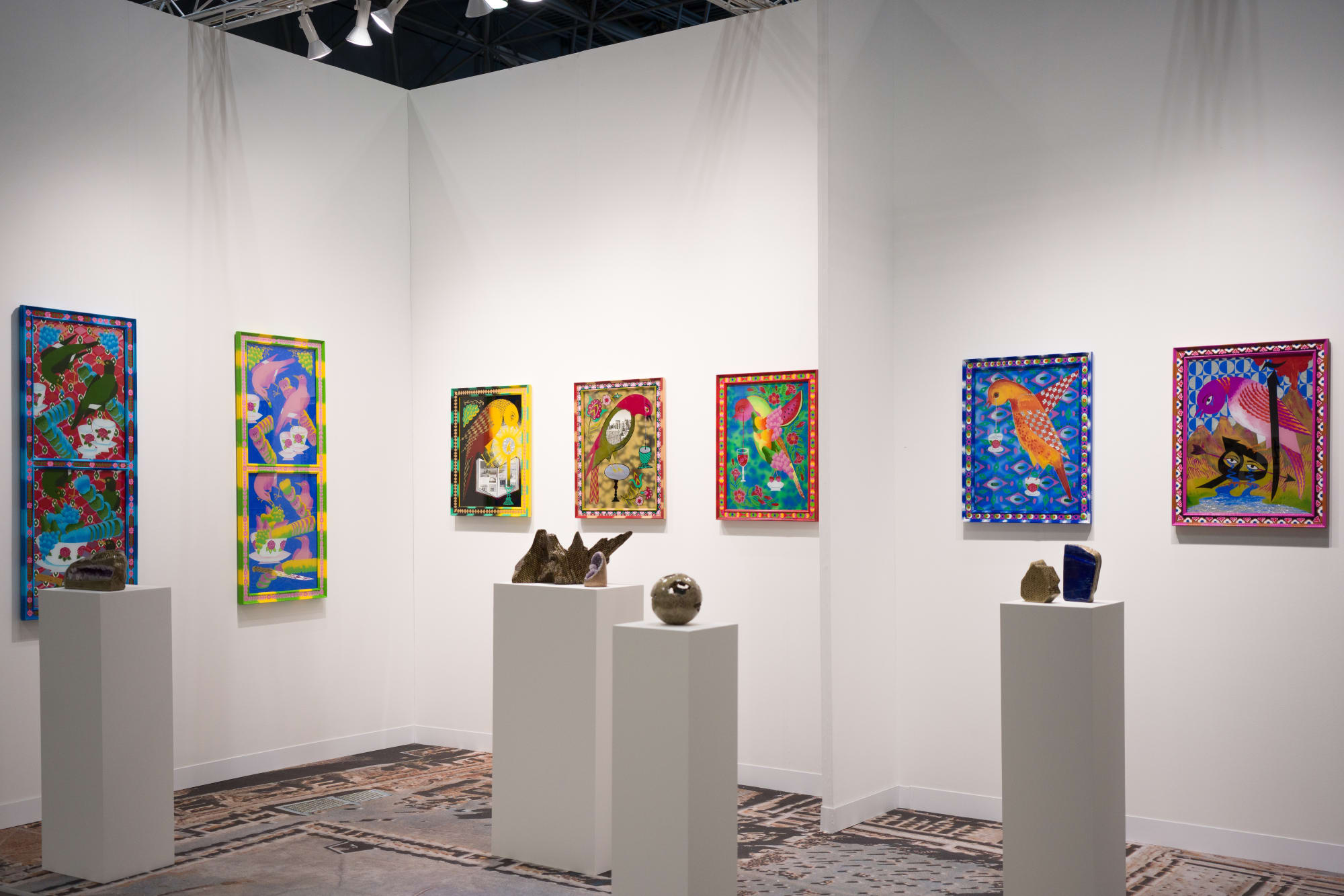 Installation View of a duo presentation of works at Dastan's Booth, the Armory Show 2022 .