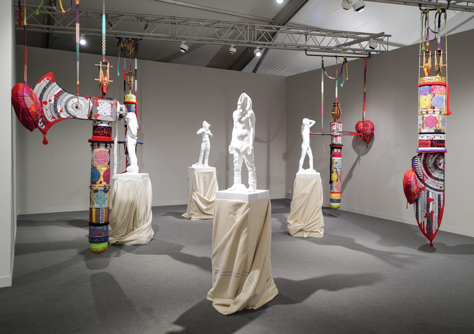 Installation view of a duo presentation at Dastan's Booth,London 2022.