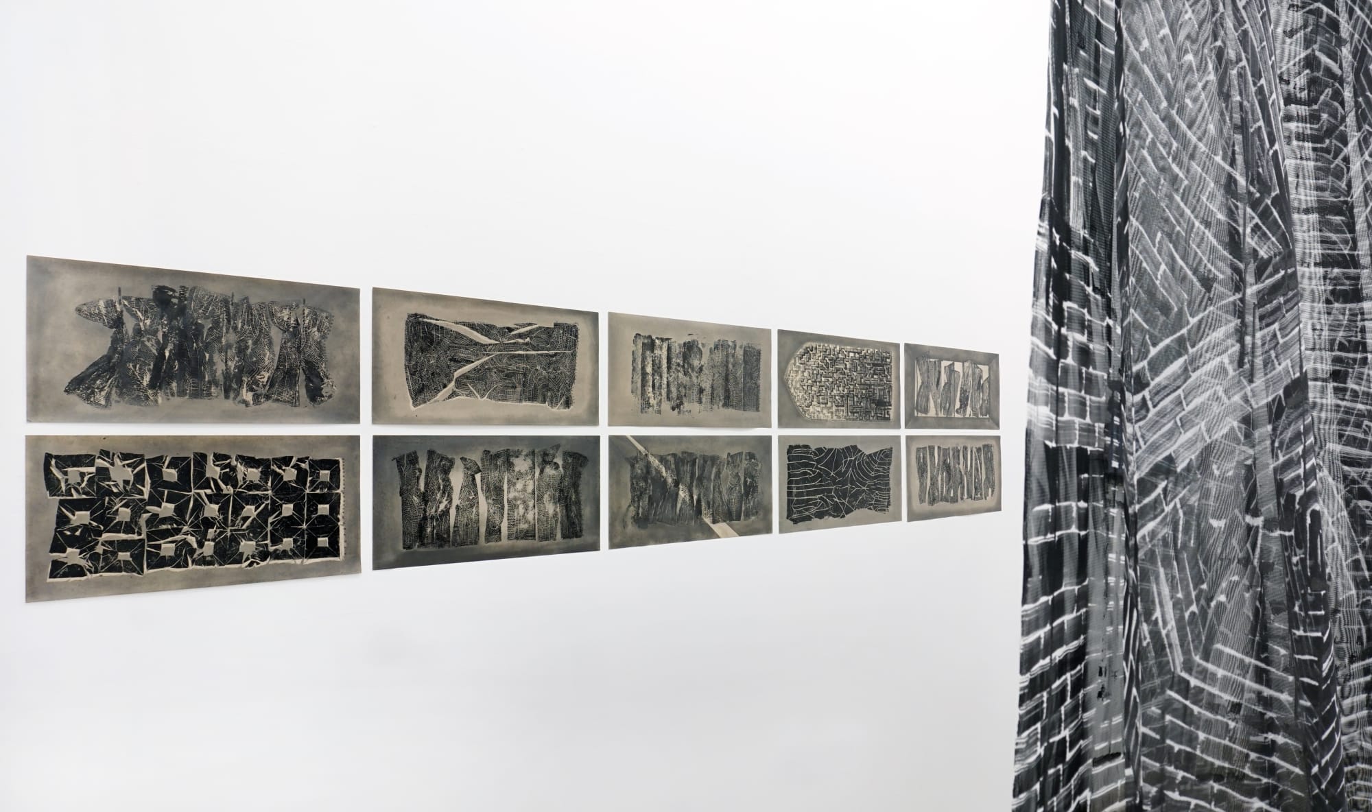 Installlation view of Arches of Agony a group show held at Kour Pour Guest House in Los Angeles 2023.