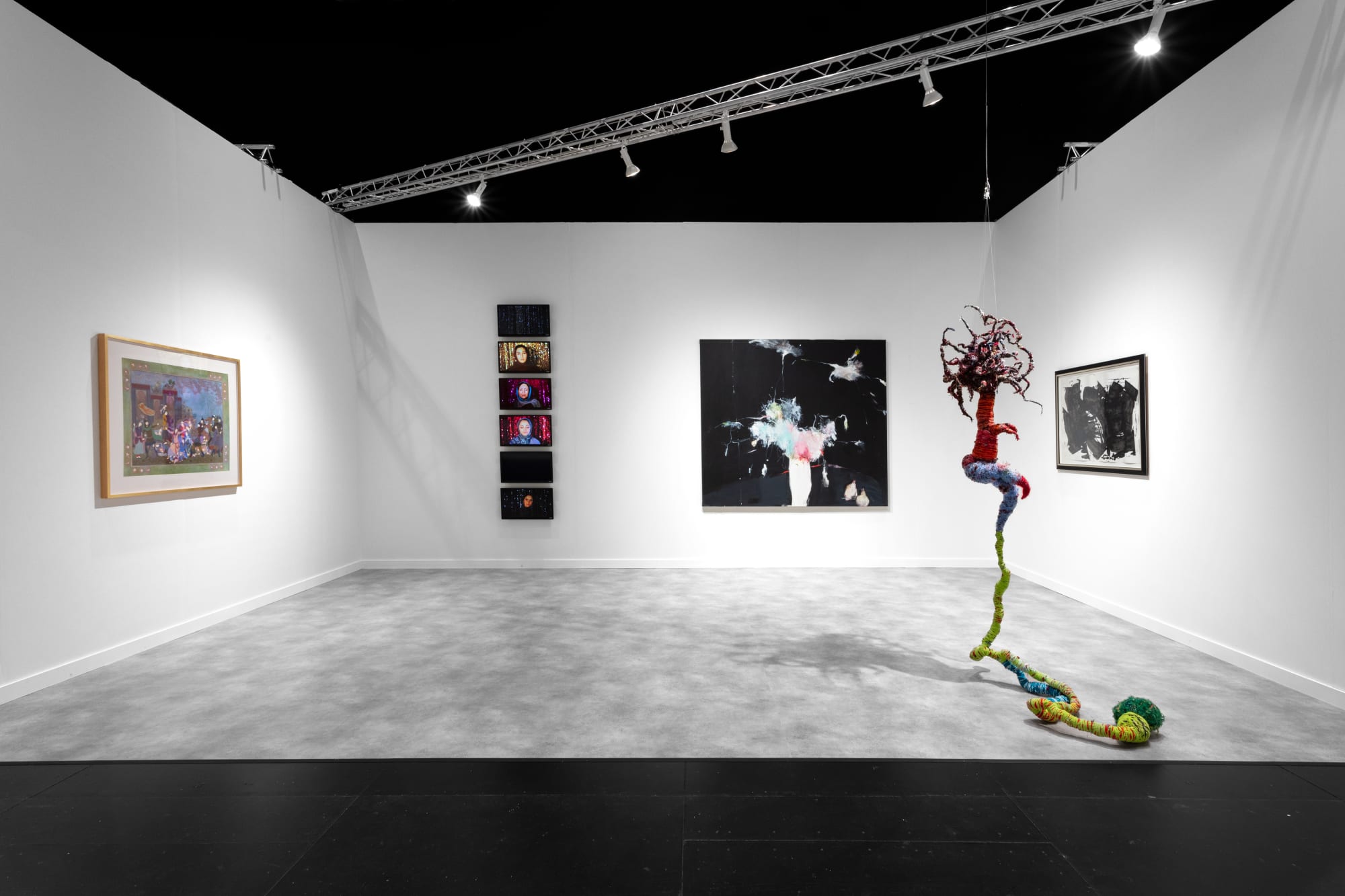 Installation view of a group presentation at Frieze New York 2023