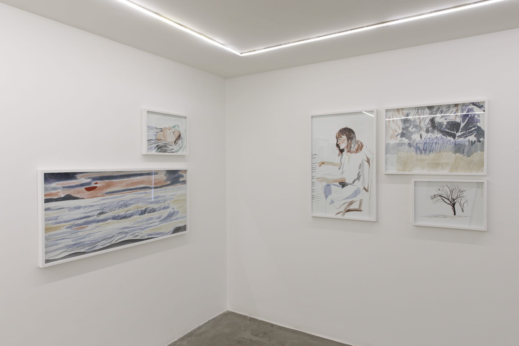 Installation view of Distance Flow a solo exhibition of works by Kimia Dehghan.
