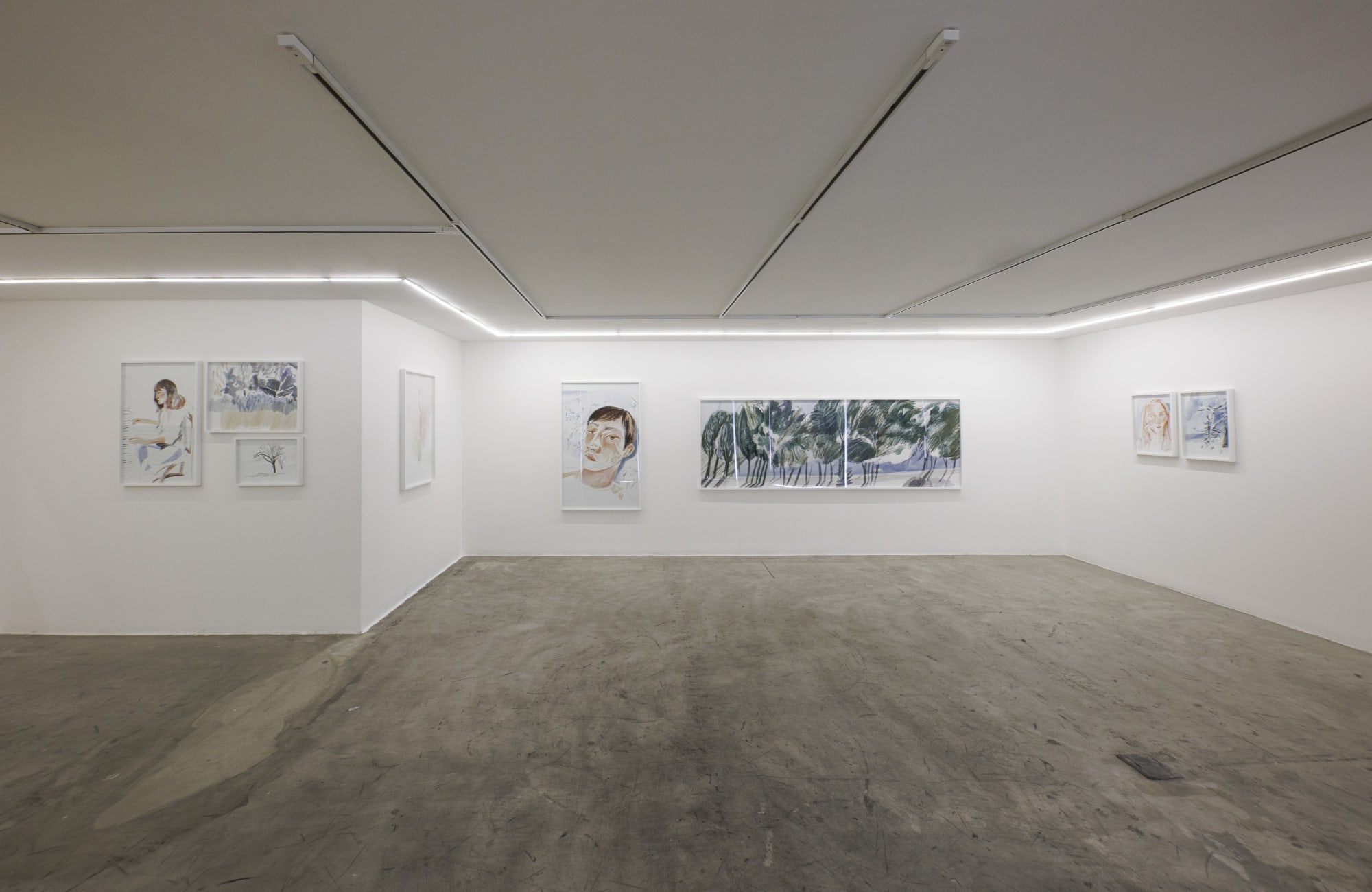 Installation view of Distance Flow a solo exhibition of works by Kimia Dehghan.