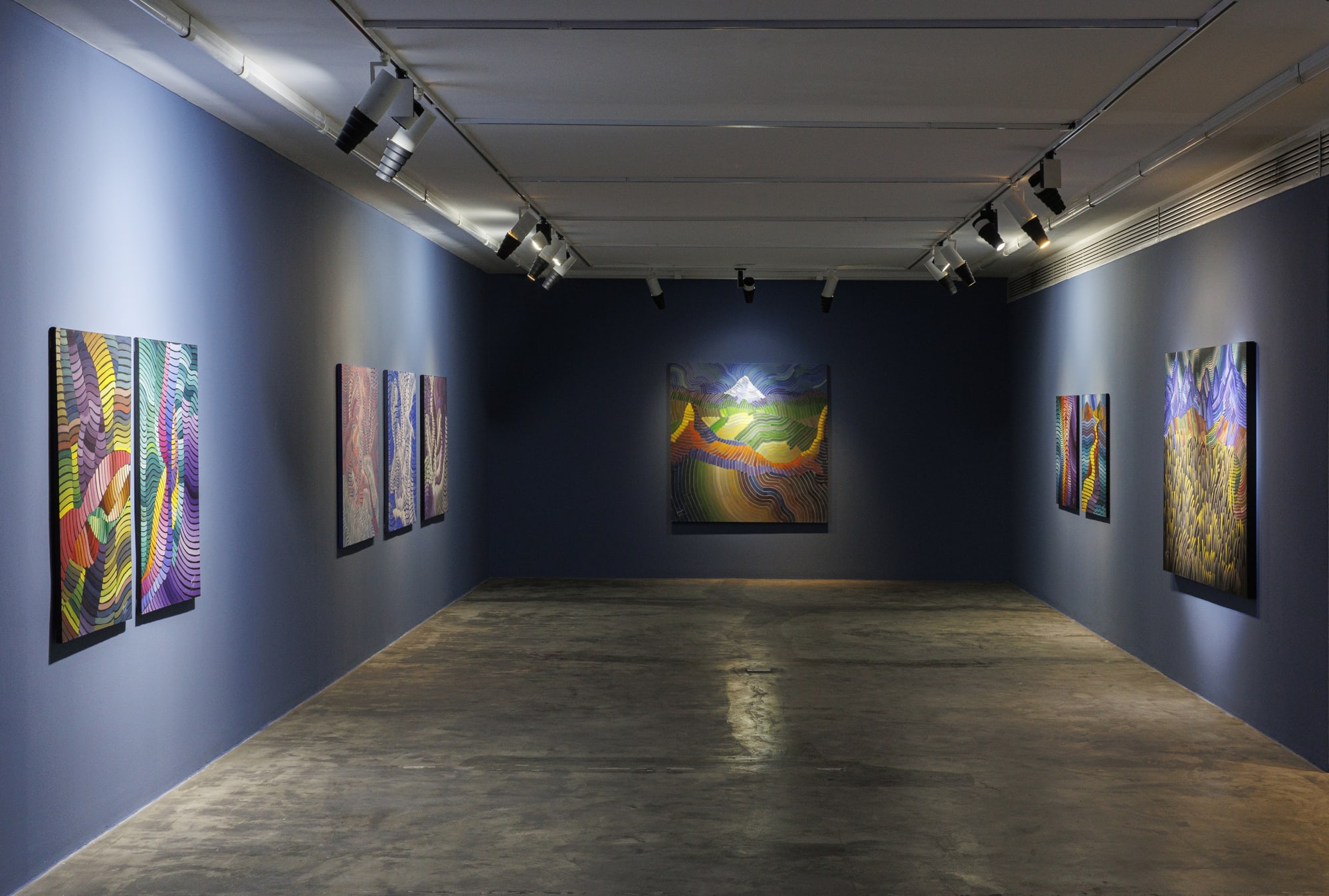 Installation view of Blue Sonata by Seroj Barseghian at +2.