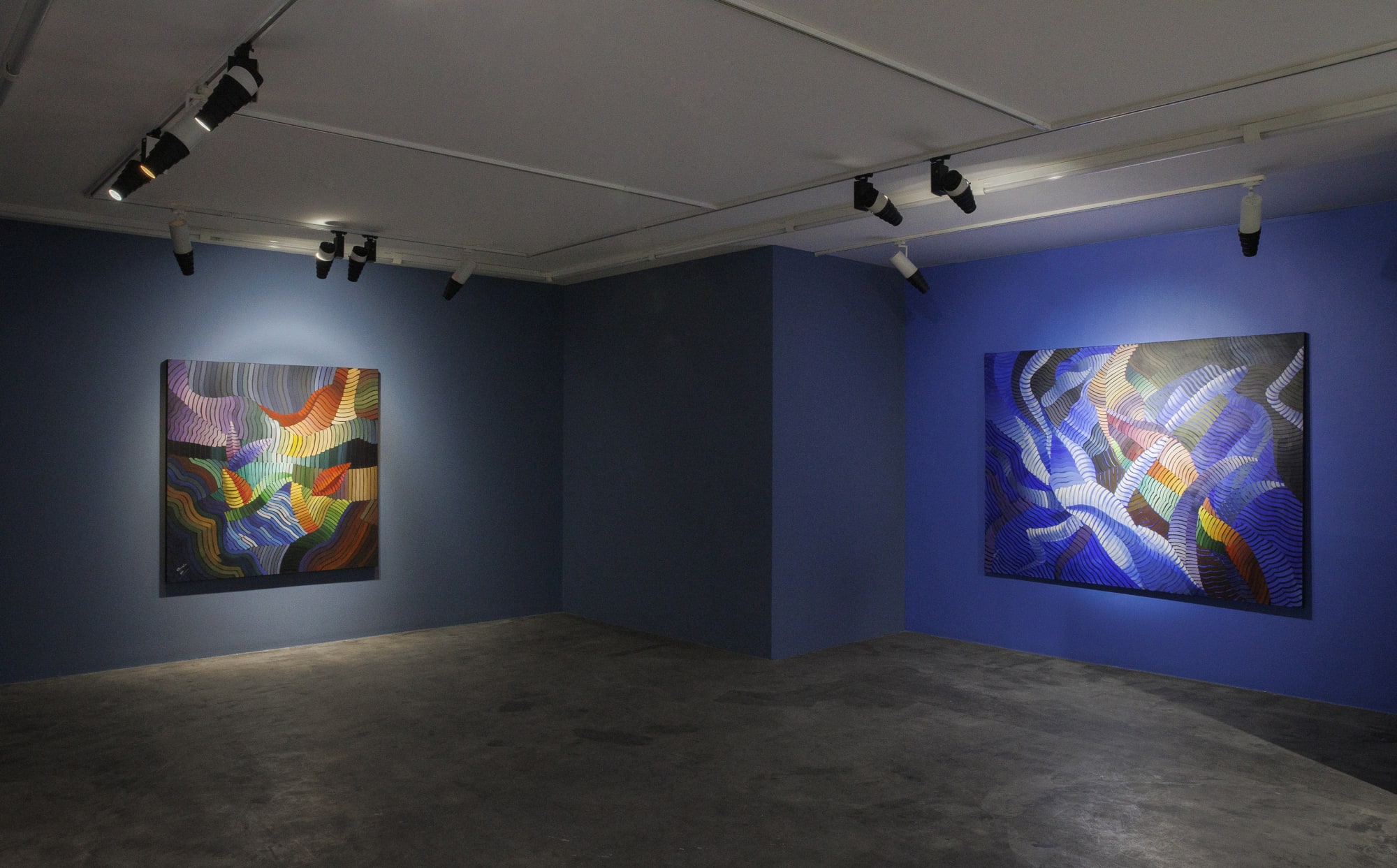 Installation view of Blue Sonata by Seroj Barseghian at +2.