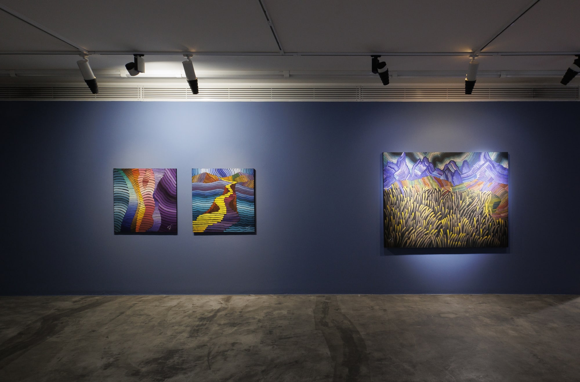 Installation view of Blue Sonata by Seroj Barseghian at +2.