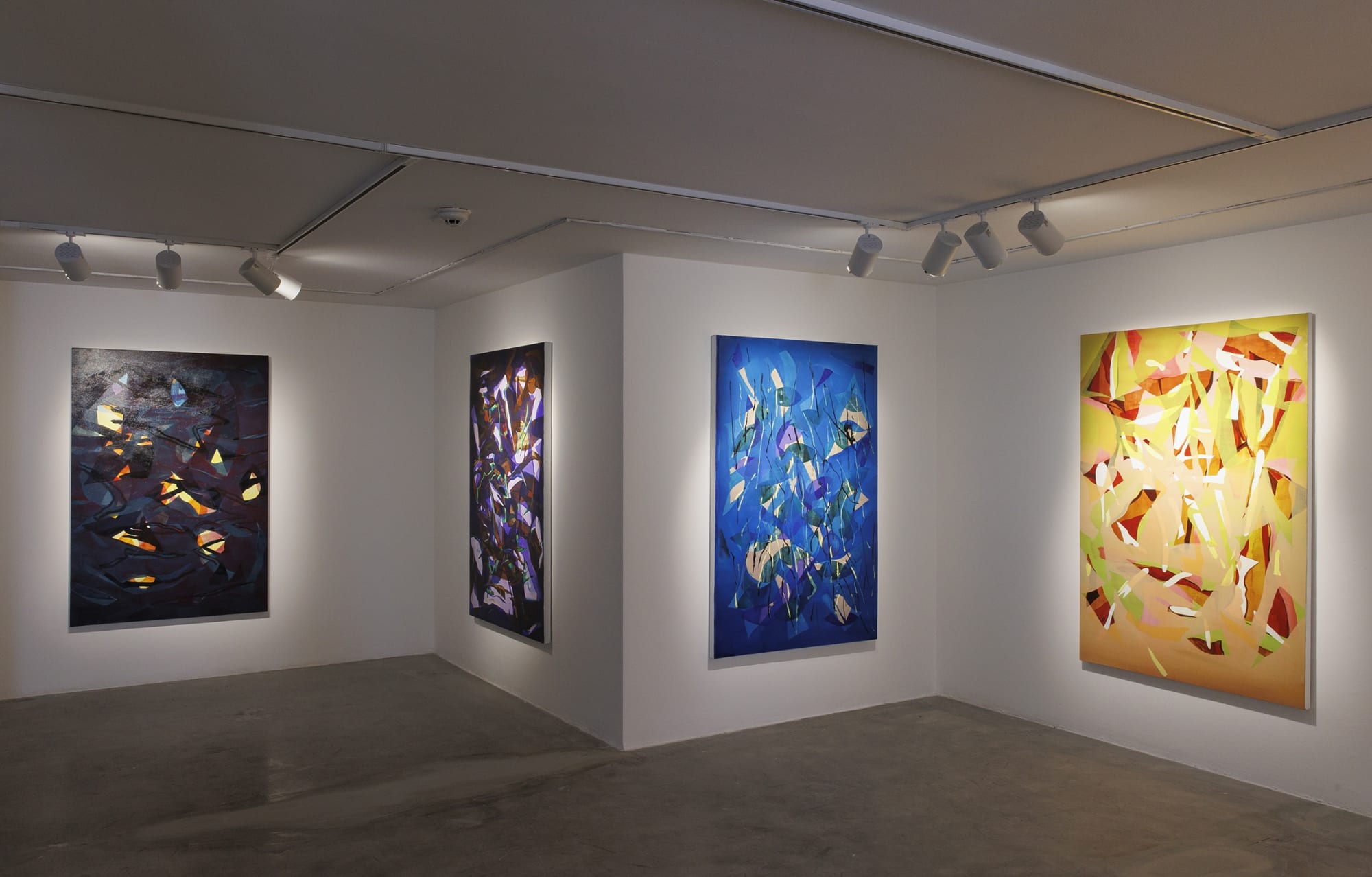 Installation View of The Sun Kept Setting a solo exhibition of works by Yasaman Nozari at Dastan's Basement.