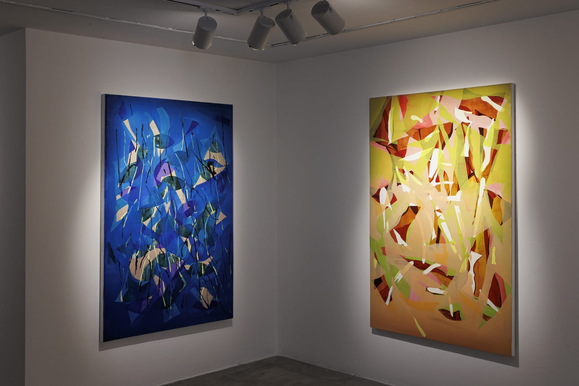 Installation View of The Sun Kept Setting a solo exhibition of works by Yasaman Nozari at Dastan's Basement.