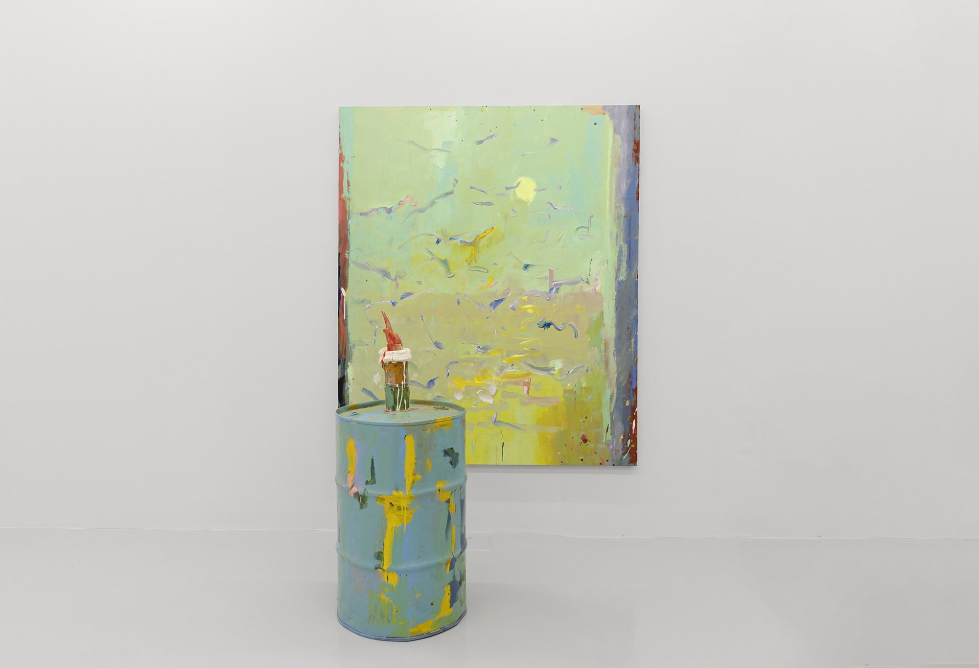 Installation View of a solo exhibition Darbedar-e Hamishegi at Parallel Circuit.