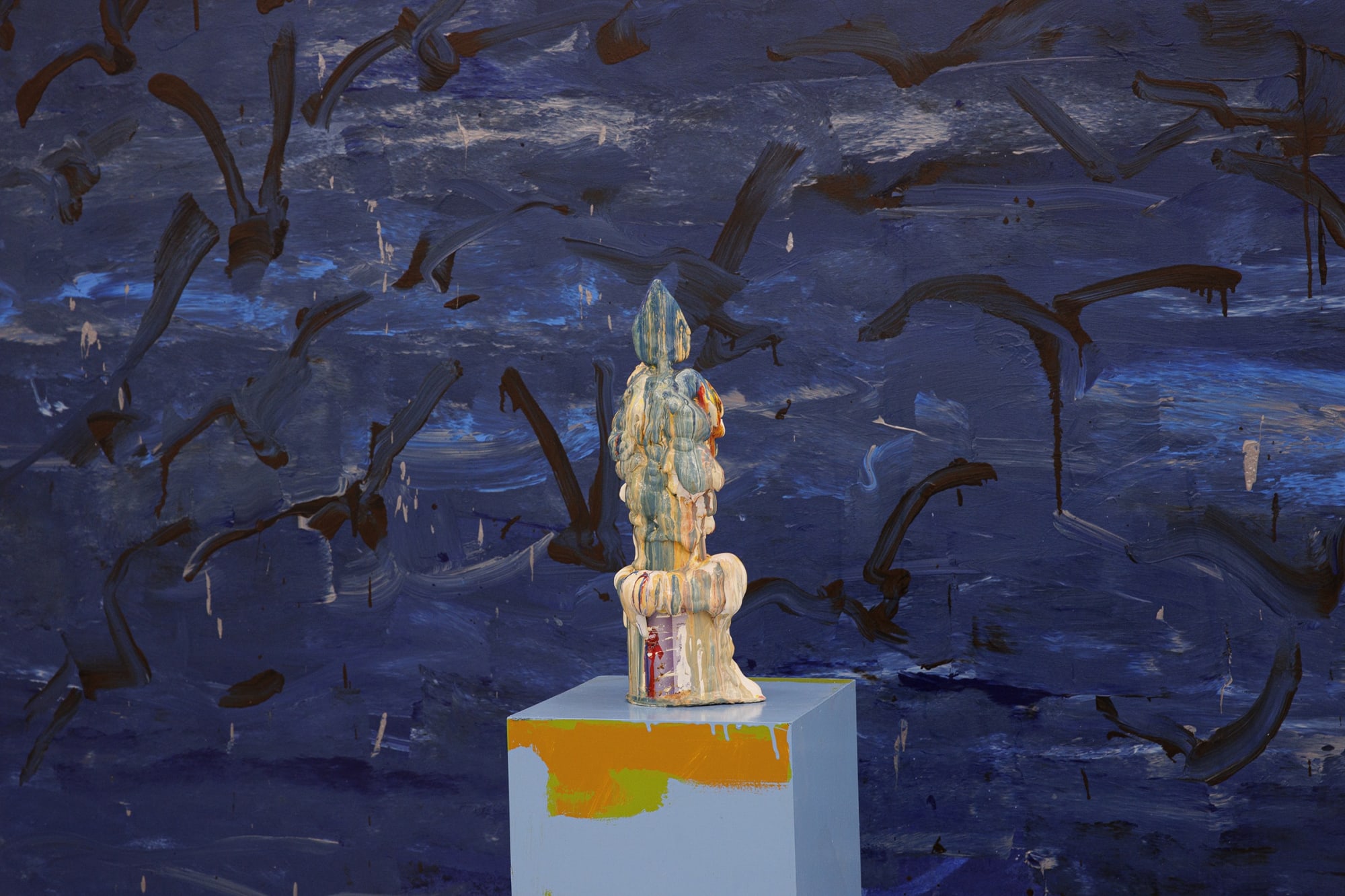 Installation View of a solo exhibition Darbedar-e Hamishegi at Parallel Circuit.