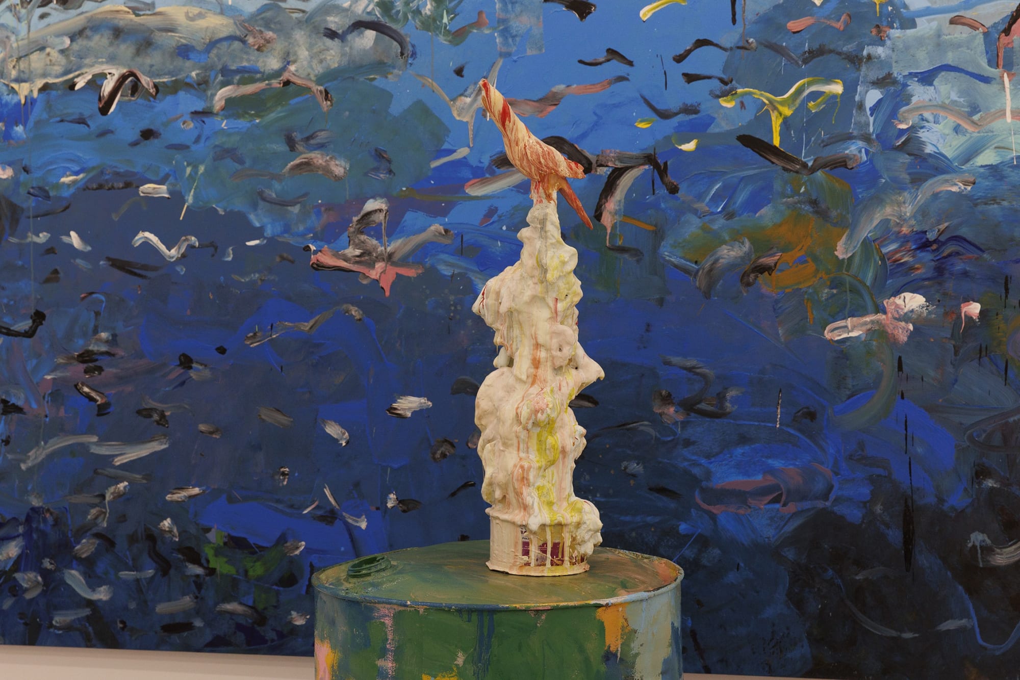 Installation View of a solo exhibition Darbedar-e Hamishegi at Parallel Circuit.