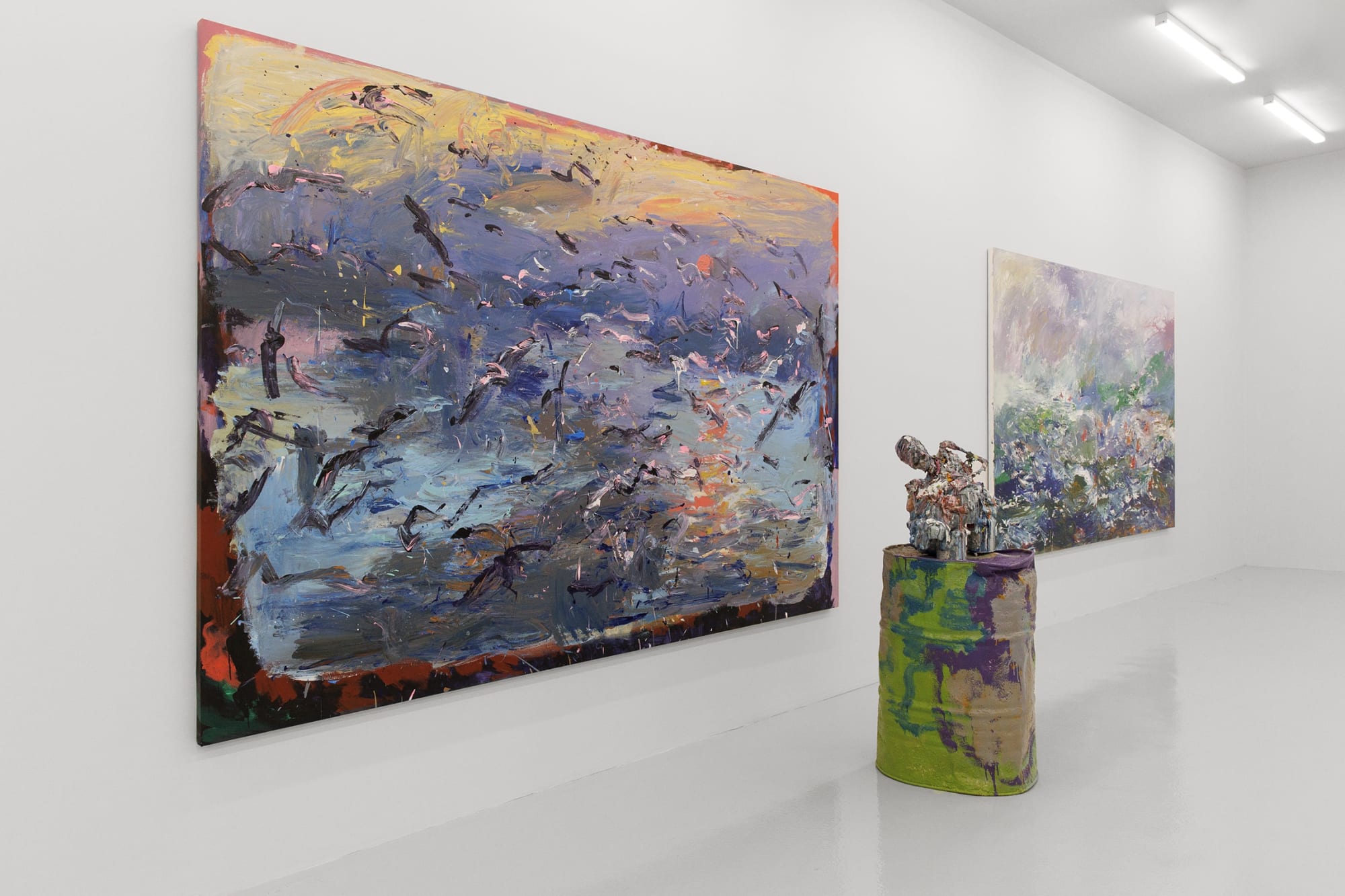 Installation View of a solo exhibition Darbedar-e Hamishegi at Parallel Circuit.