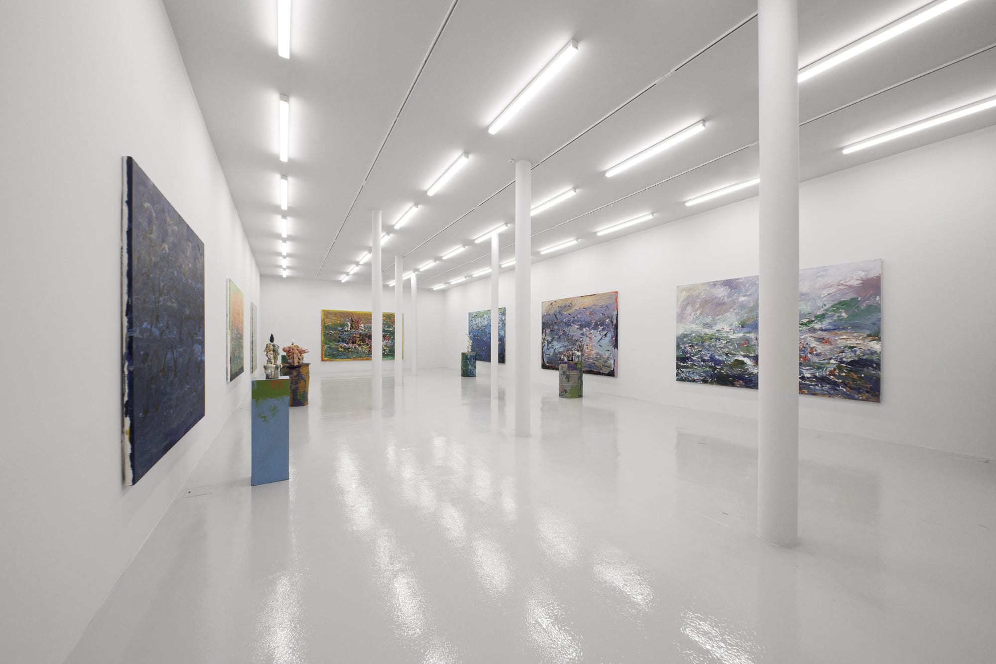 Installation View of a solo exhibition Darbedar-e Hamishegi at Parallel Circuit.