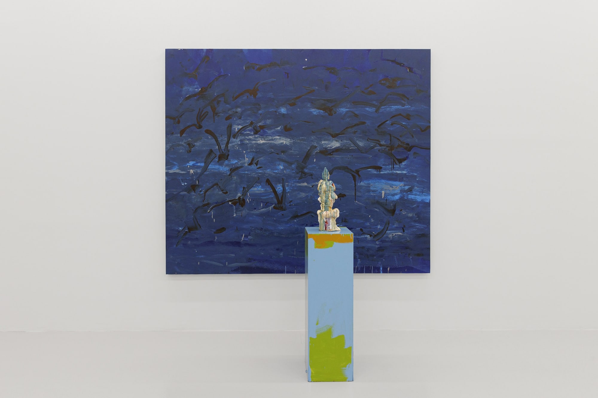 Installation View of a solo exhibition Darbedar-e Hamishegi at Parallel Circuit.