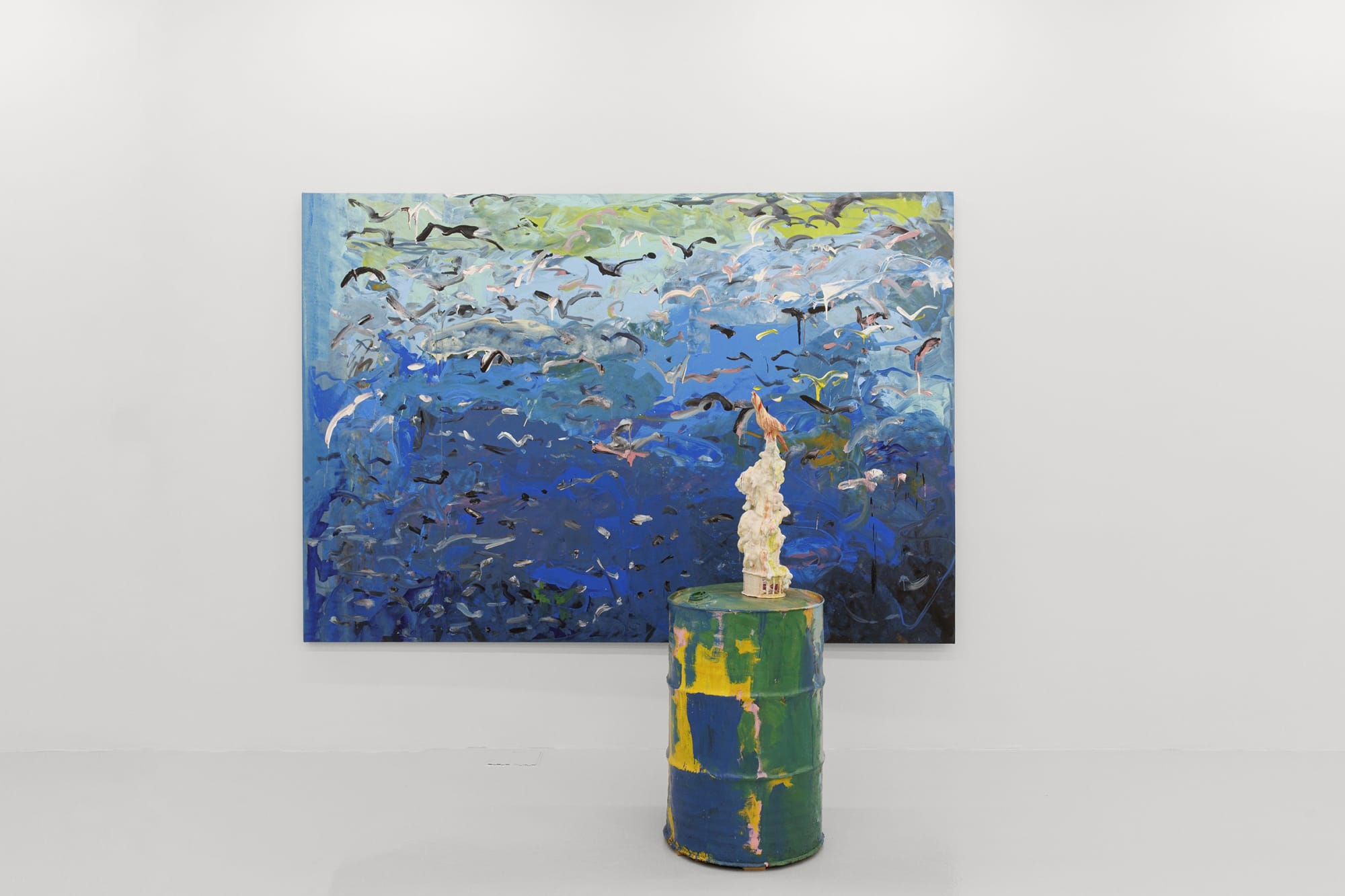 Installation View of a solo exhibition Darbedar-e Hamishegi at Parallel Circuit.