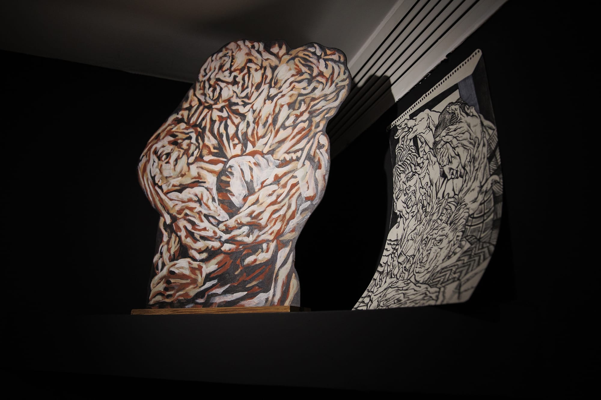 Installation View of L O G Y solo exhibition works of Mehrdad Mohebali at +2, 2023