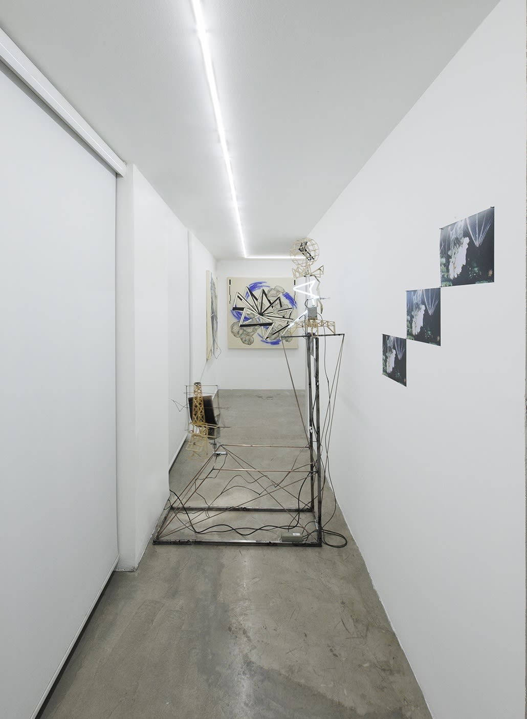 Installation View of Harder than Rock, Softer than Sand solo exhibition of works by Saman Khosravi at Dastan's Basement, 2023