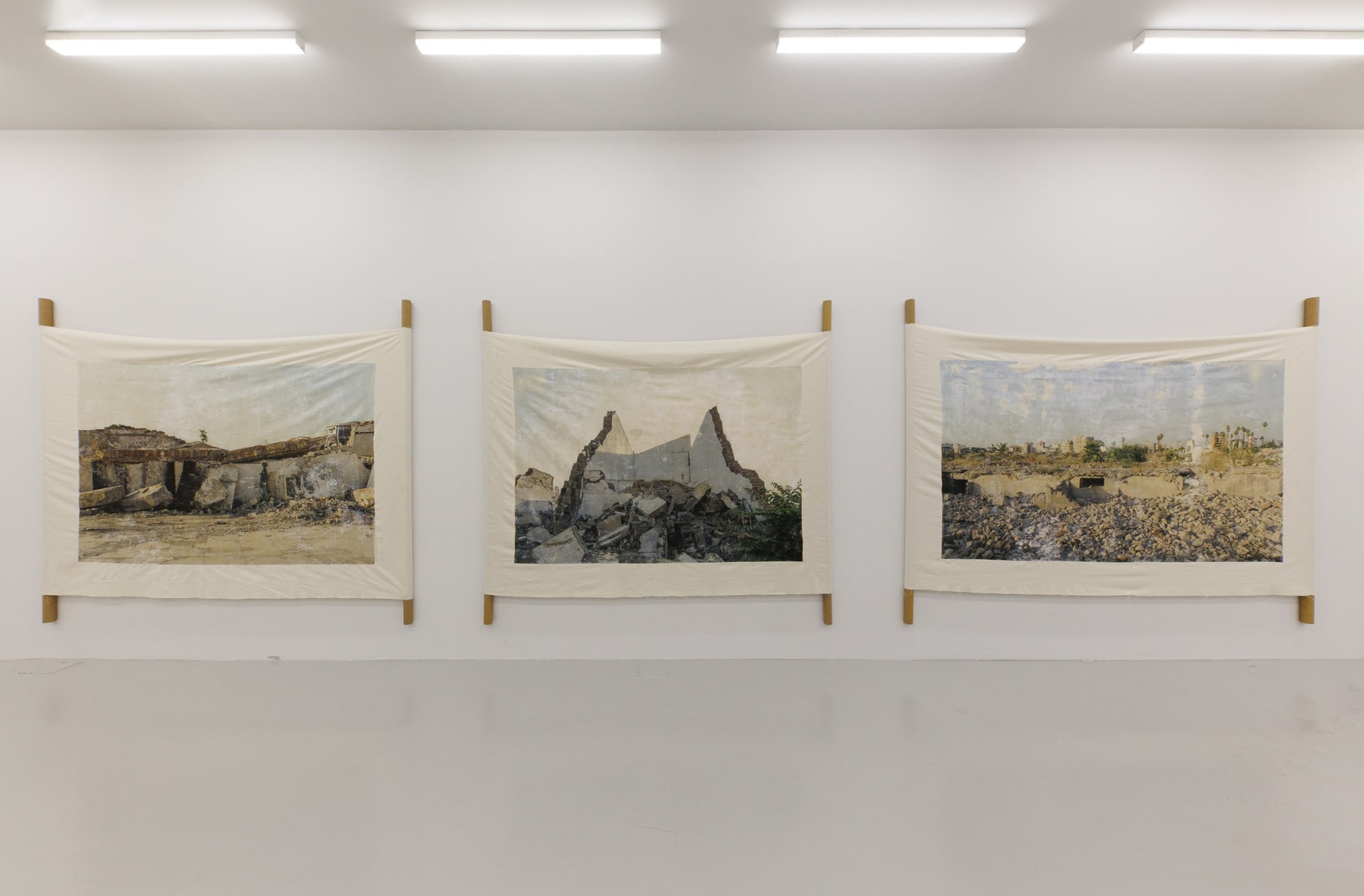 Installation View of O! Nassaji, The Hope of an Exhausted City , solo exhibition of works by Mohammad Kalantari at Parallel Circuit, 2023.