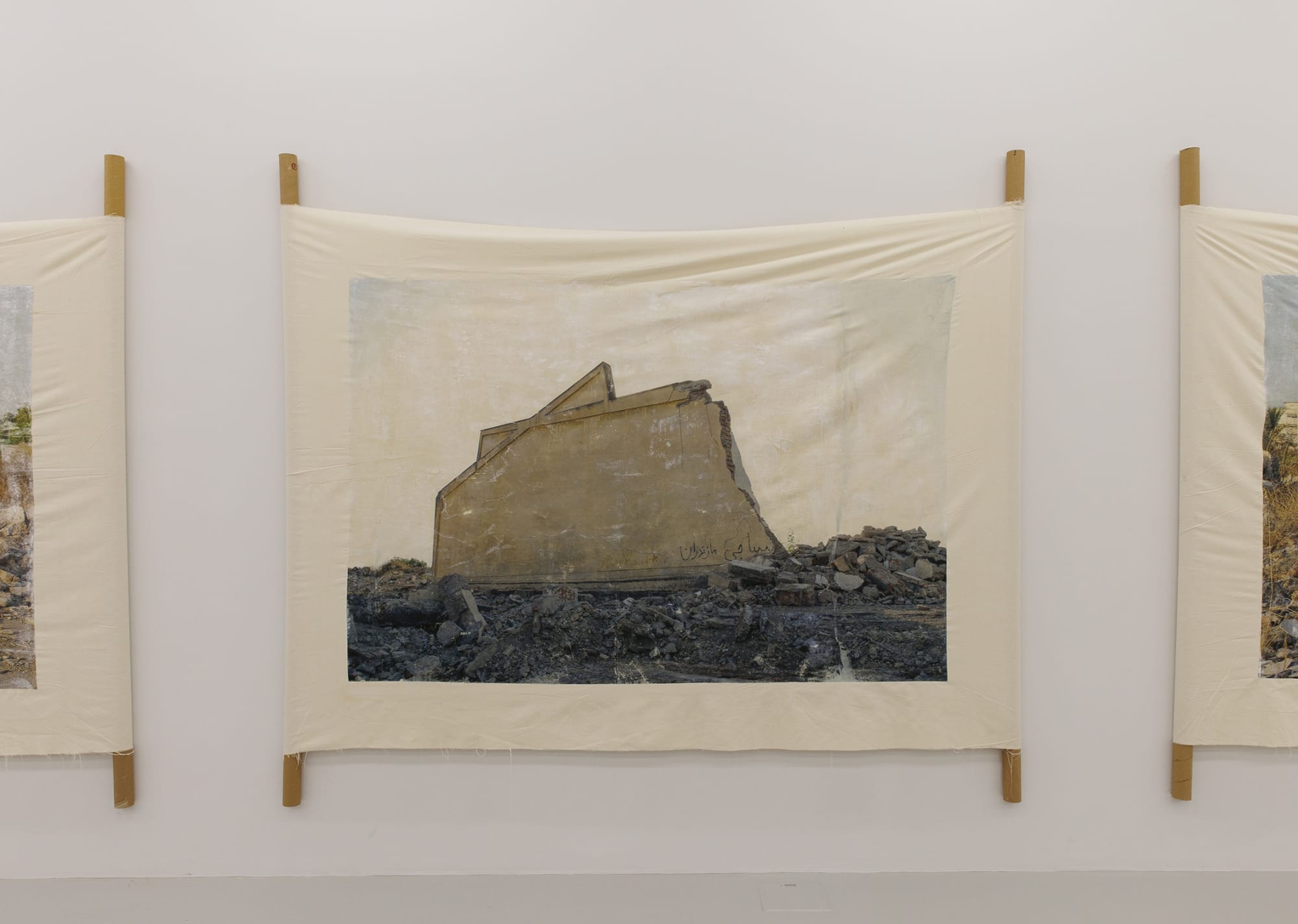 Installation View of O! Nassaji, The Hope of an Exhausted City , solo exhibition of works by Mohammad Kalantari at Parallel Circuit, 2023.