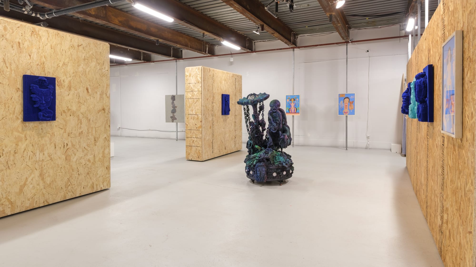 Installation view of Daddy (Tongue Remix), a duo presentation of works by Mamali and Reza Shafahi, at Zaal Art Gallery.