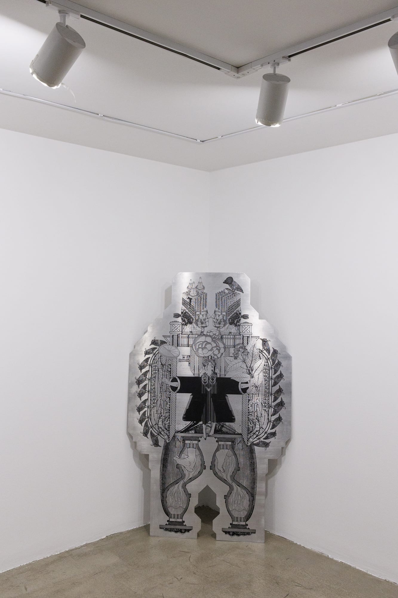 Installation View of Flow, at Dastan's Basement, 2024 Group Exhibition of Works by Sasan Abri, Mohammadreza Arab Khazaeli, Nasser Bakhshi, Sadra Baniasadi, Amir-Nasr Kamgooyan, Alishia Morassaei, Mina Mohammadi, Mina Mohseni, Hanie Sadri, Shayan Sajadian, and Sofia Yeganeh.