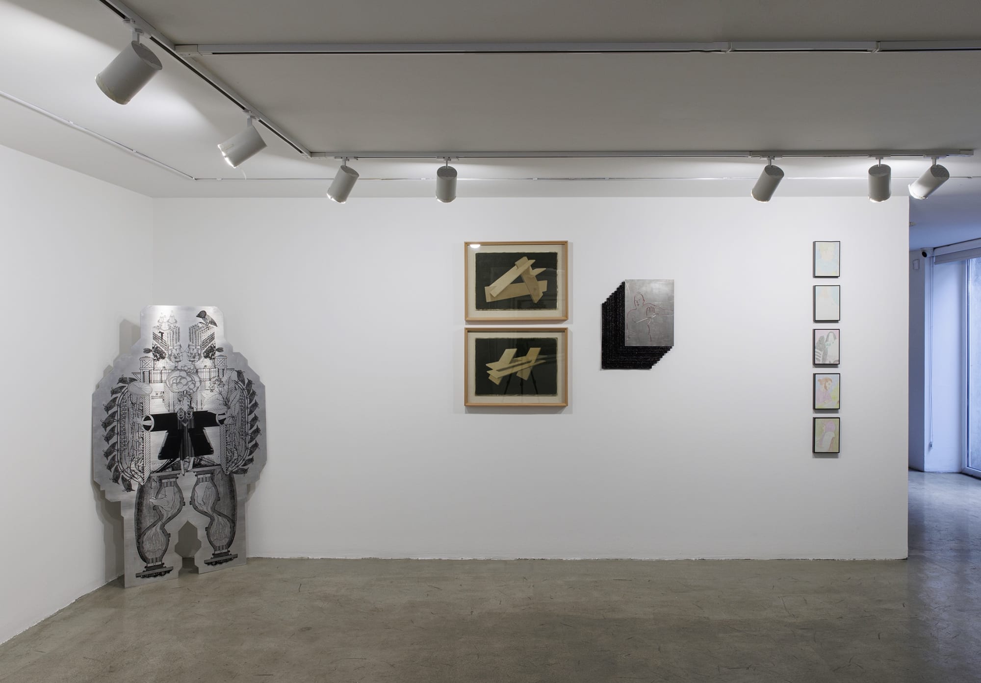 Installation View of Flow, at Dastan's Basement, 2024 Group Exhibition of Works by Sasan Abri, Mohammadreza Arab Khazaeli, Nasser Bakhshi, Sadra Baniasadi, Amir-Nasr Kamgooyan, Alishia Morassaei, Mina Mohammadi, Mina Mohseni, Hanie Sadri, Shayan Sajadian, and Sofia Yeganeh.