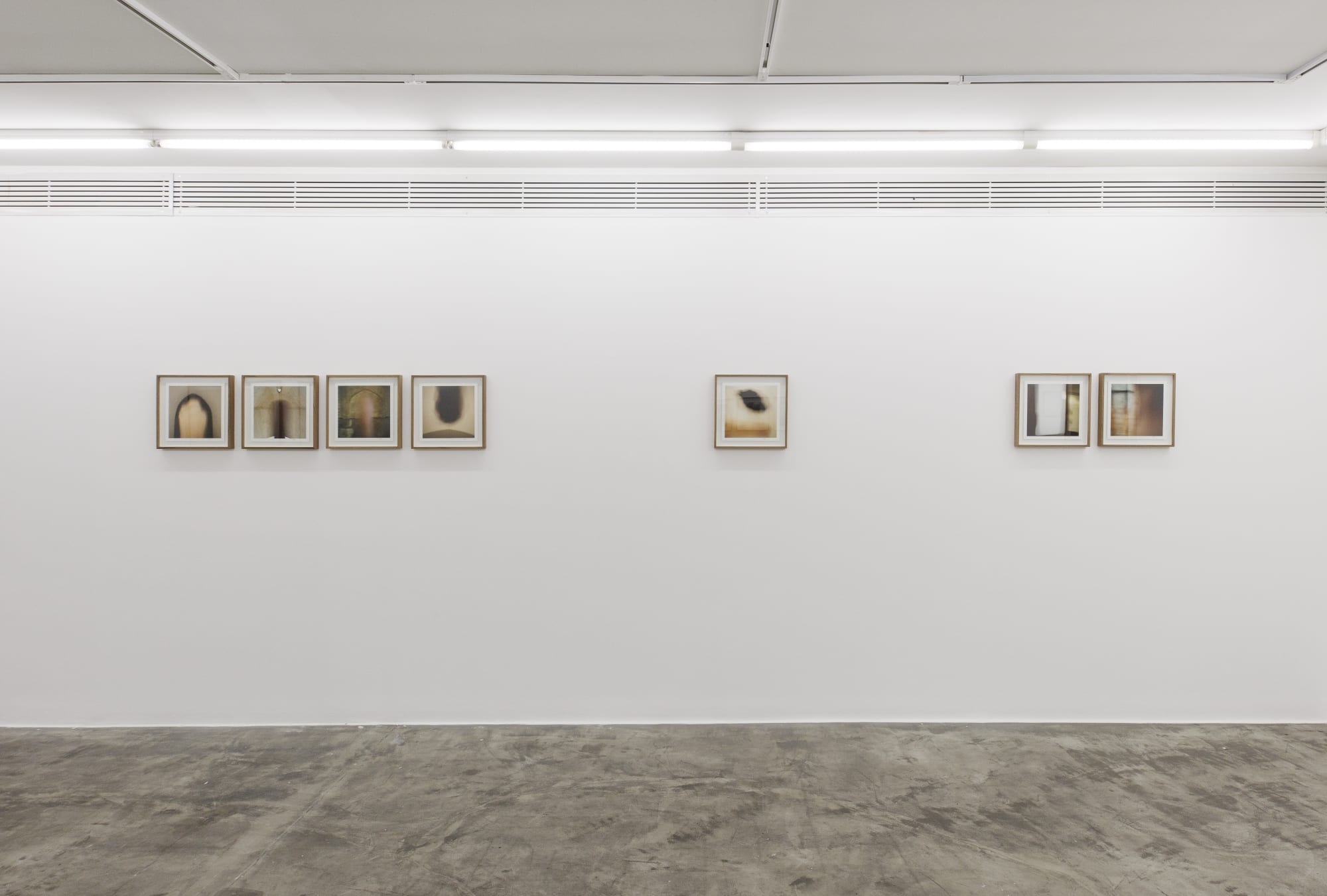 Installation view of The Syntax of Effeacement a solo exhibition of works by Mehran Mohajer.