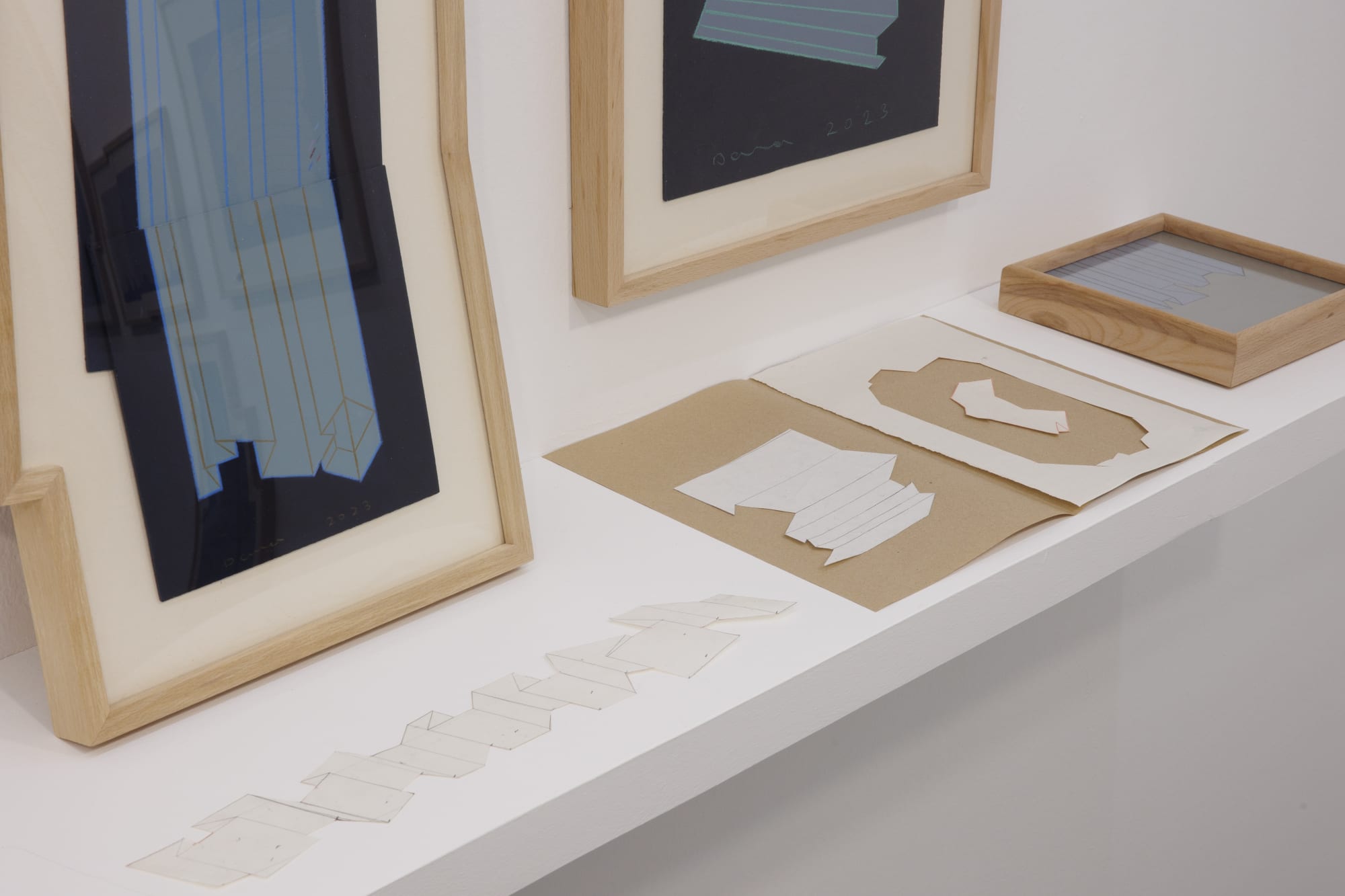 Installation View of Infront of the Black Wall a solo exhibition of works by Dana Jafari.