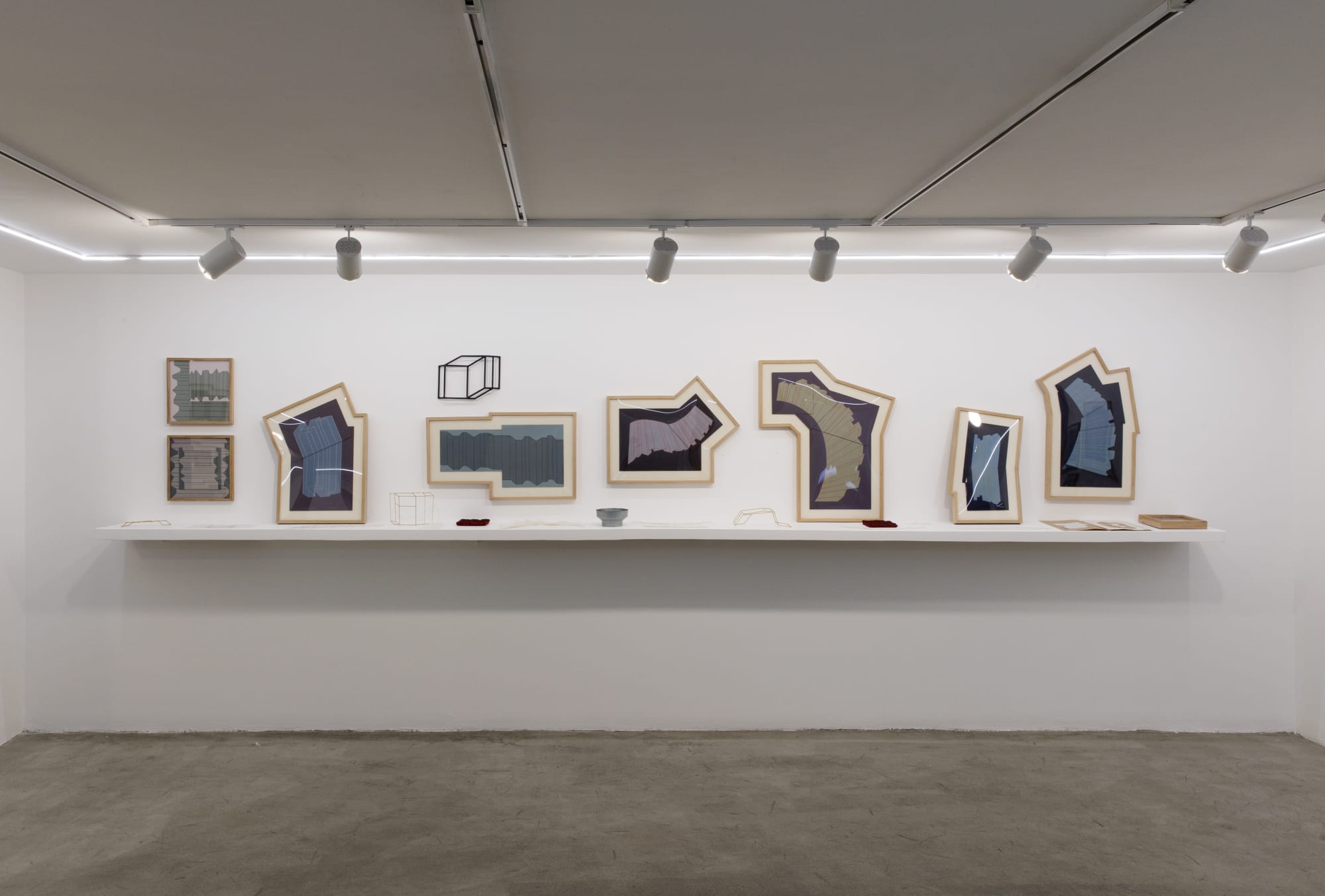 Installation View of Infront of the Black Wall a solo exhibition of works by Dana Jafari.