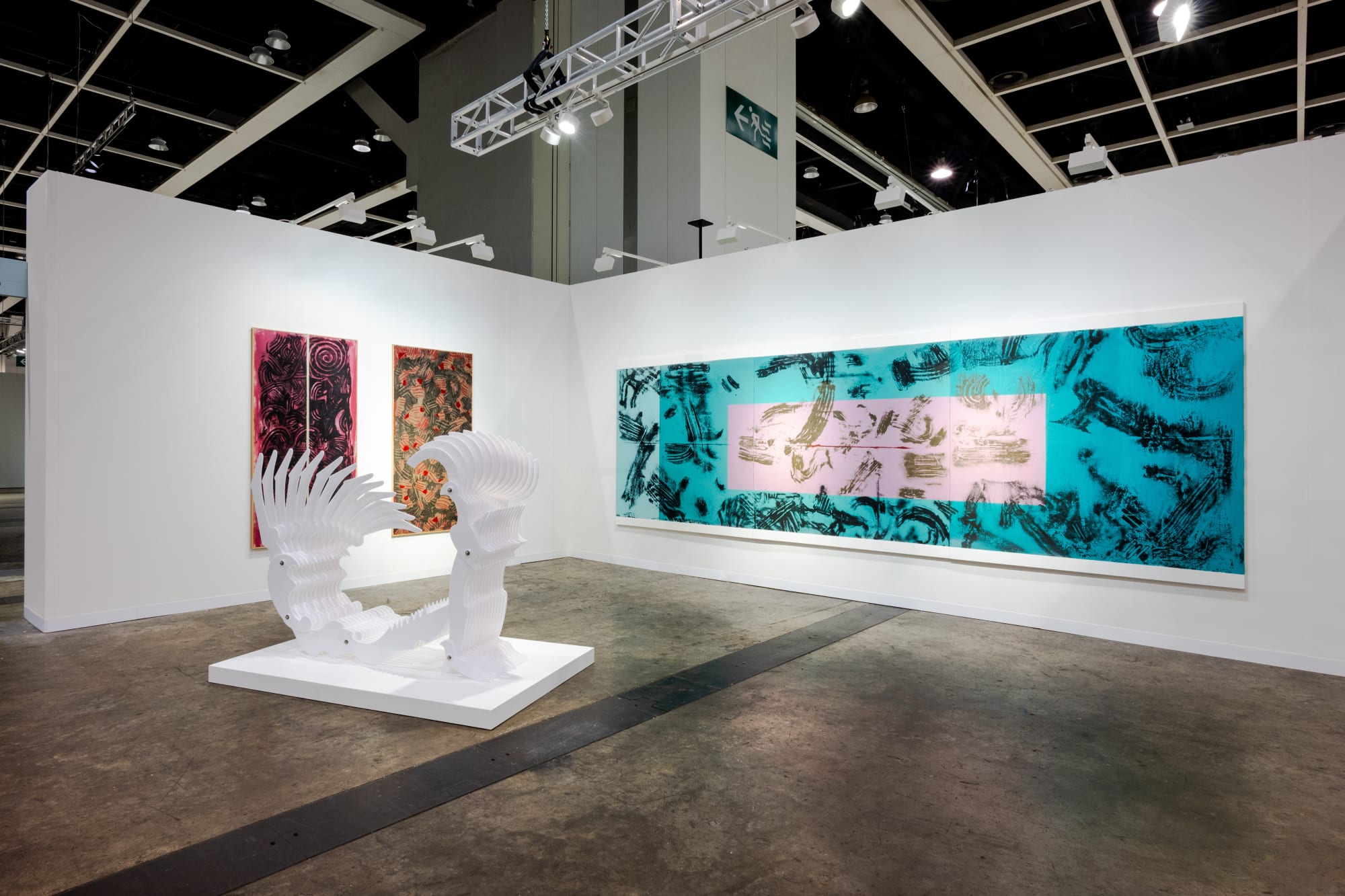 Installation view of Vaziri Moghadam's solo exhibition at Hong Kong's Art Basel.