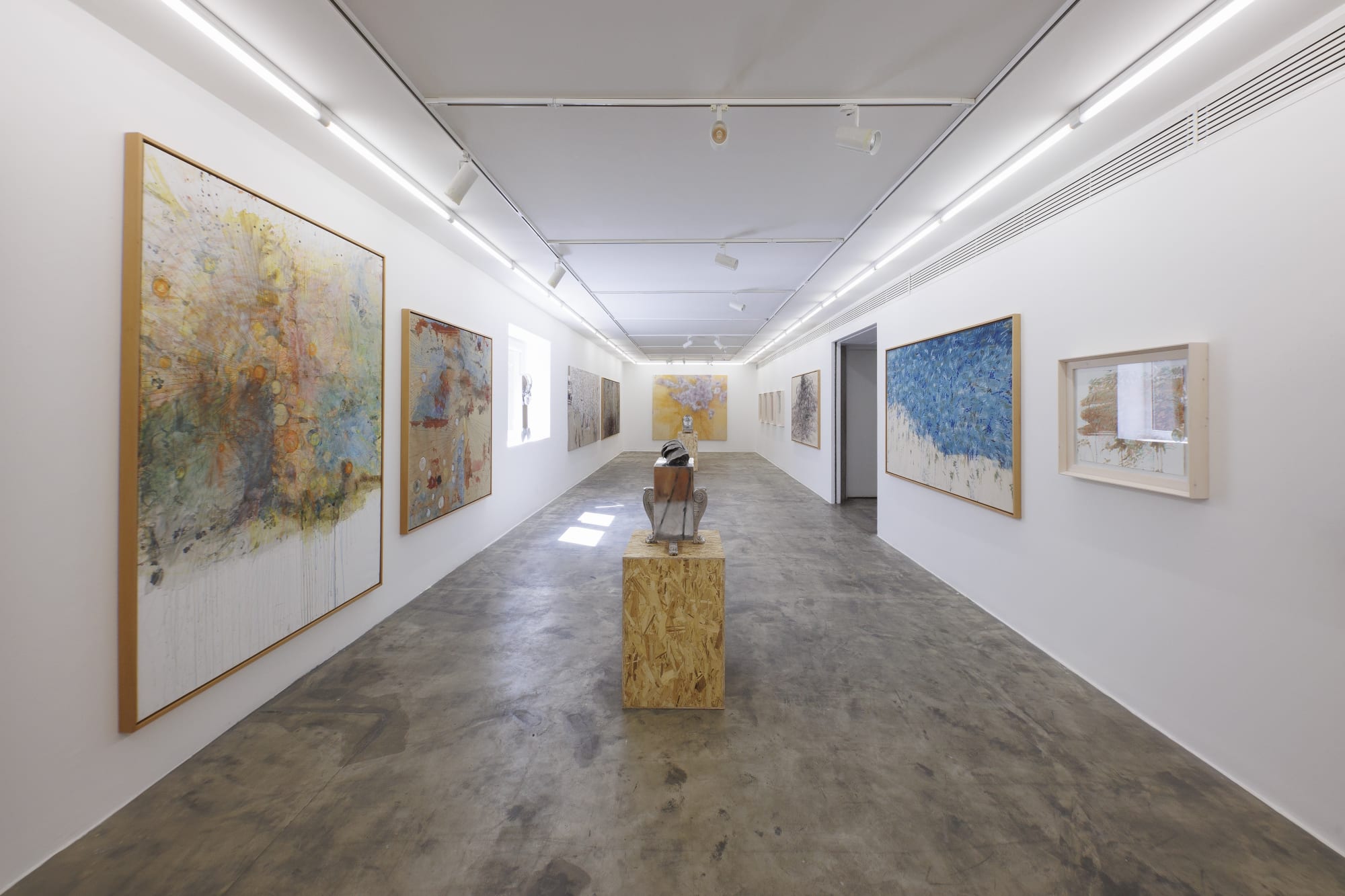 Installatio view of Large Works on Canvas solo exhibition by Fereydoon Av.