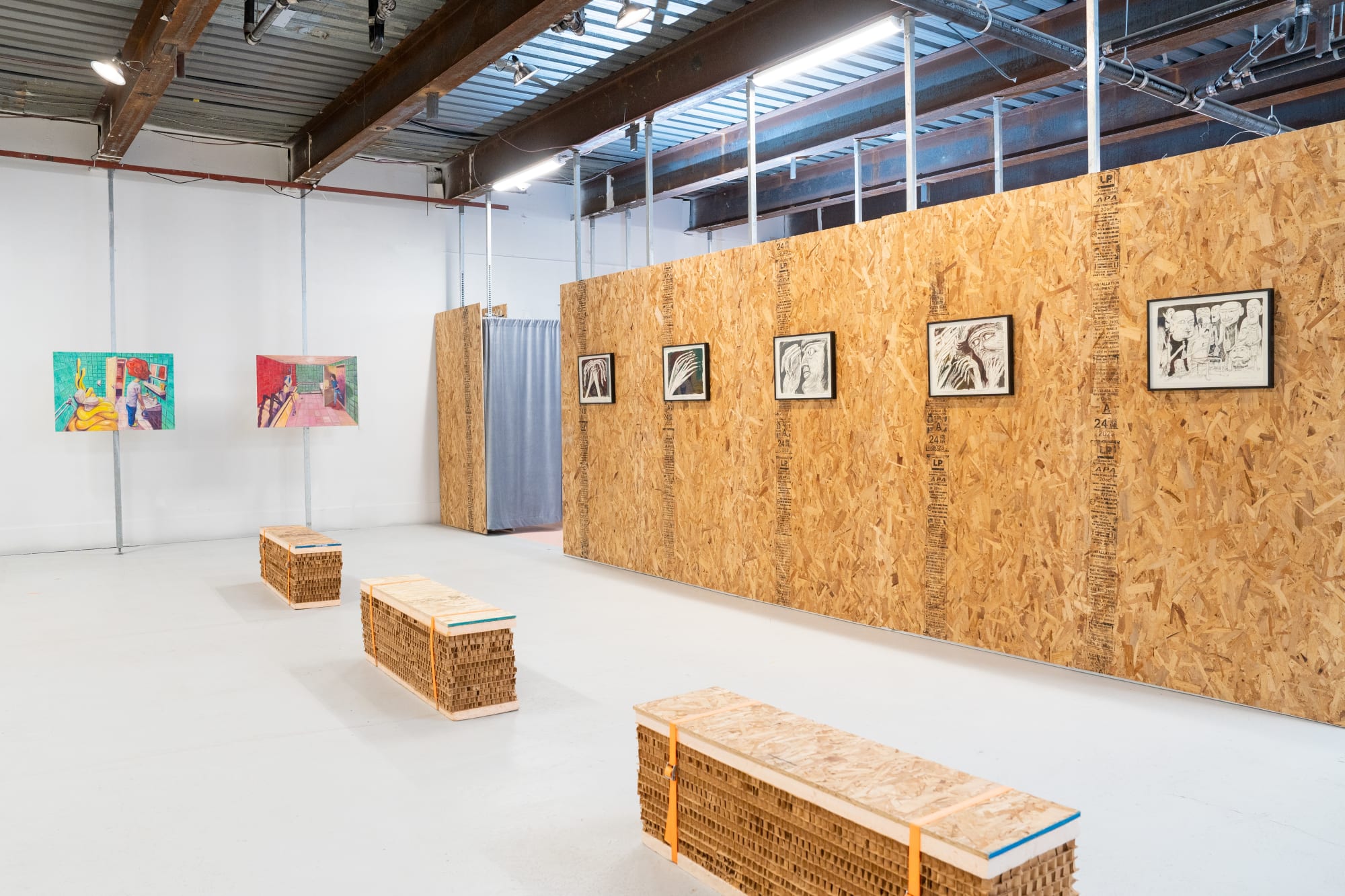 Installation View of I Wish You Felt The Same Way solo exhibition of works by Milad Moosavi.