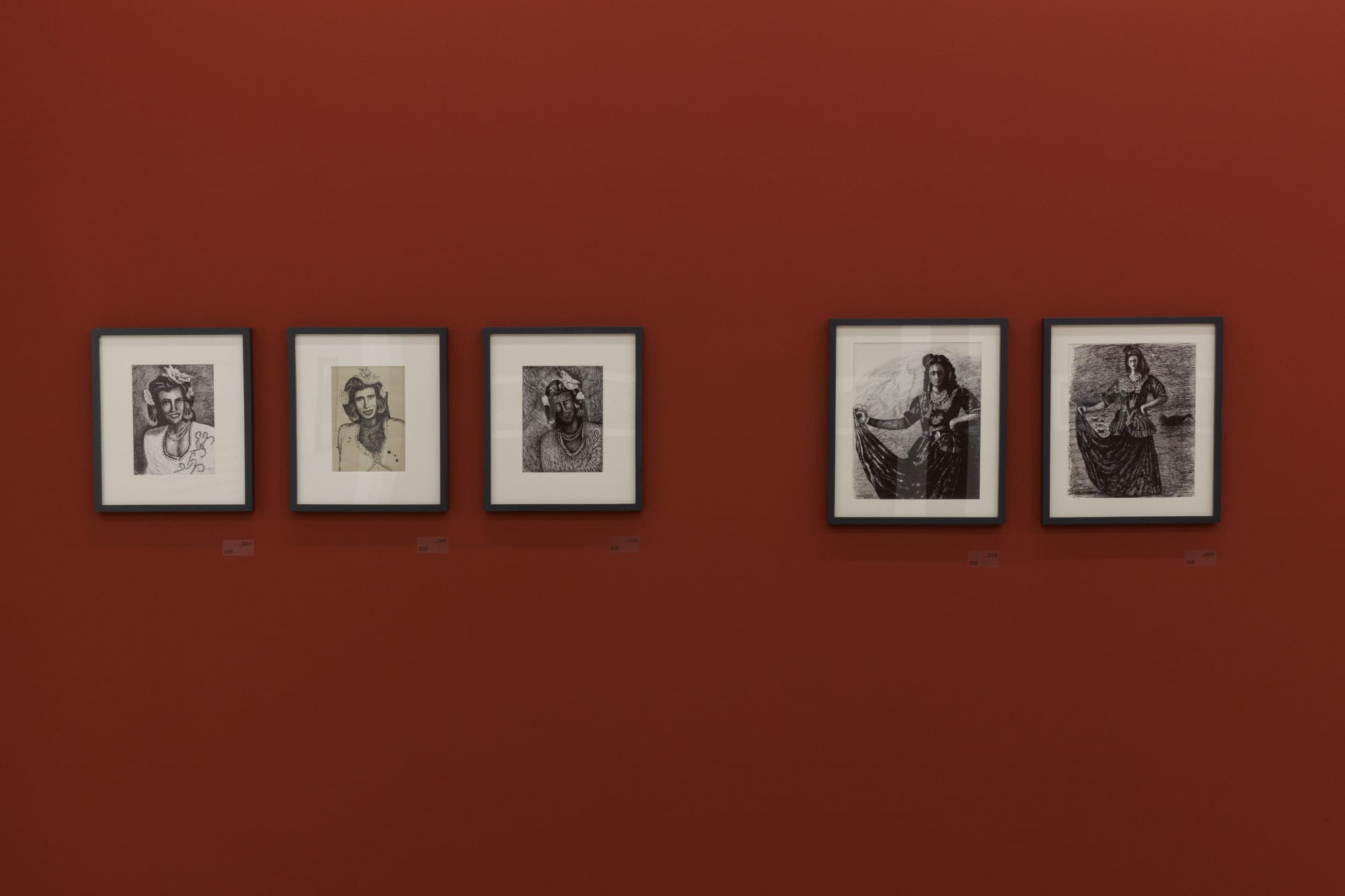 Installation View of Drawings solo exhibition of works by Ghasem Hajizadeh.