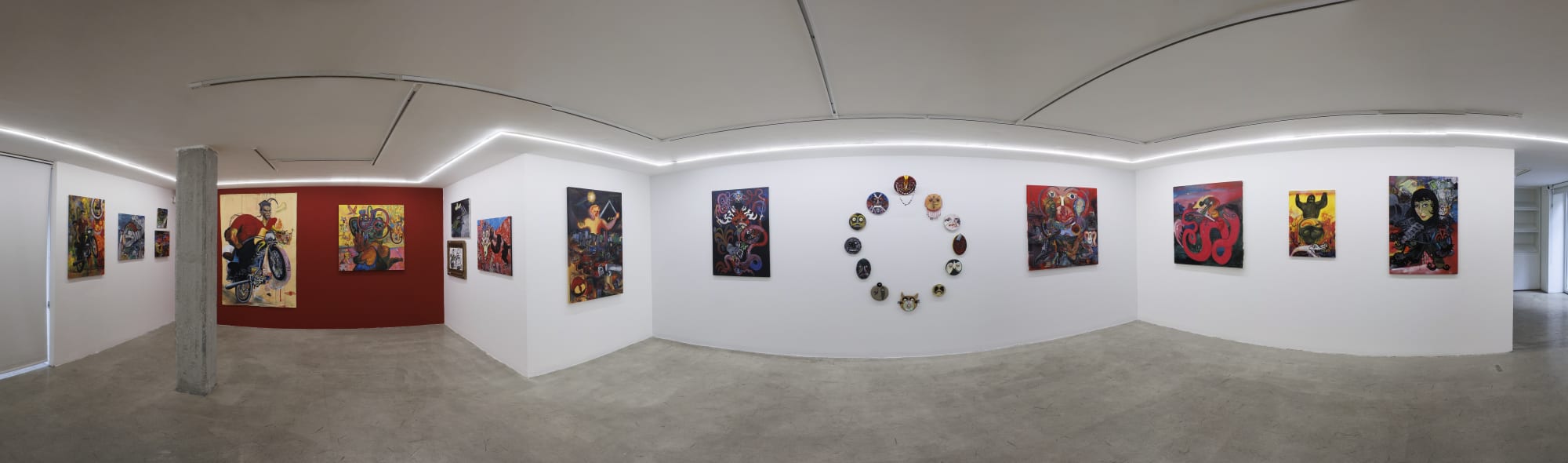 Installation View of Escaping Reality,Full Speed of works by sadra Installation view of "Escaping Reality Full Speed" of works by Sadra Baniasadi