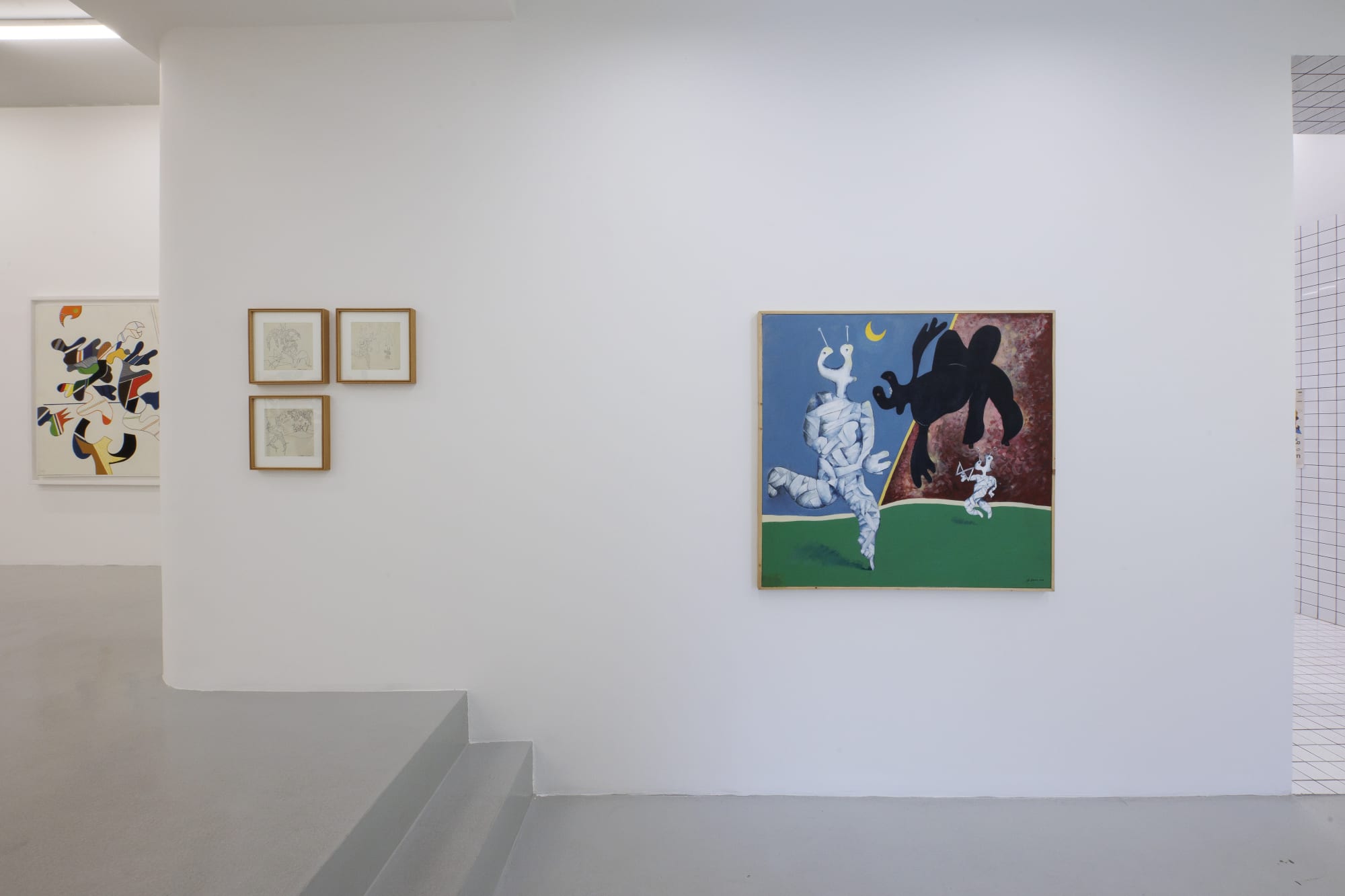 Installation view of Mohsen Vaziri Moghaddam > 100 a solo show of works by Mohsen Vaziri Moghadam.