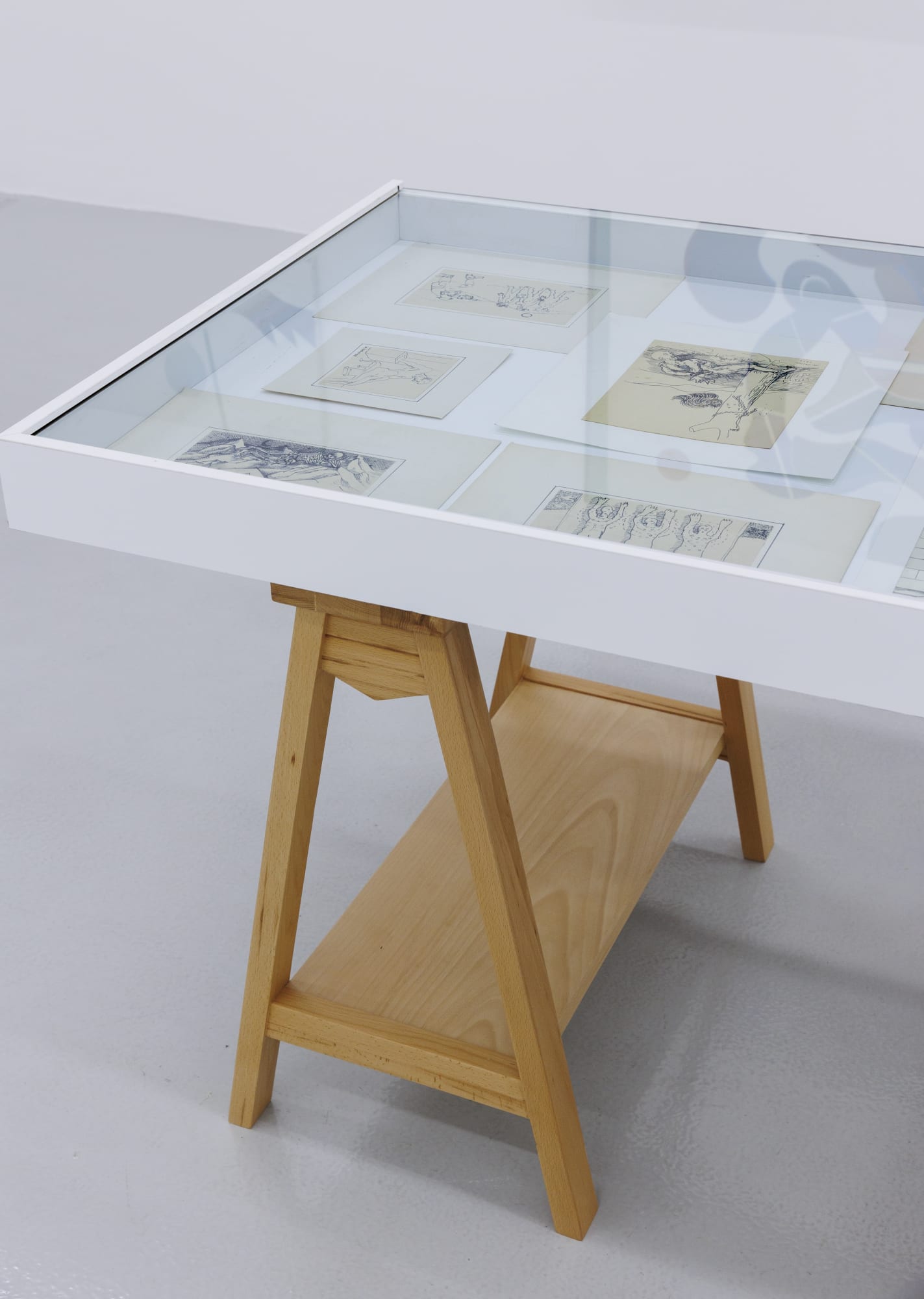 Installation view of Mohsen Vaziri Moghaddam > 100 a solo show of works by Mohsen Vaziri Moghadam.