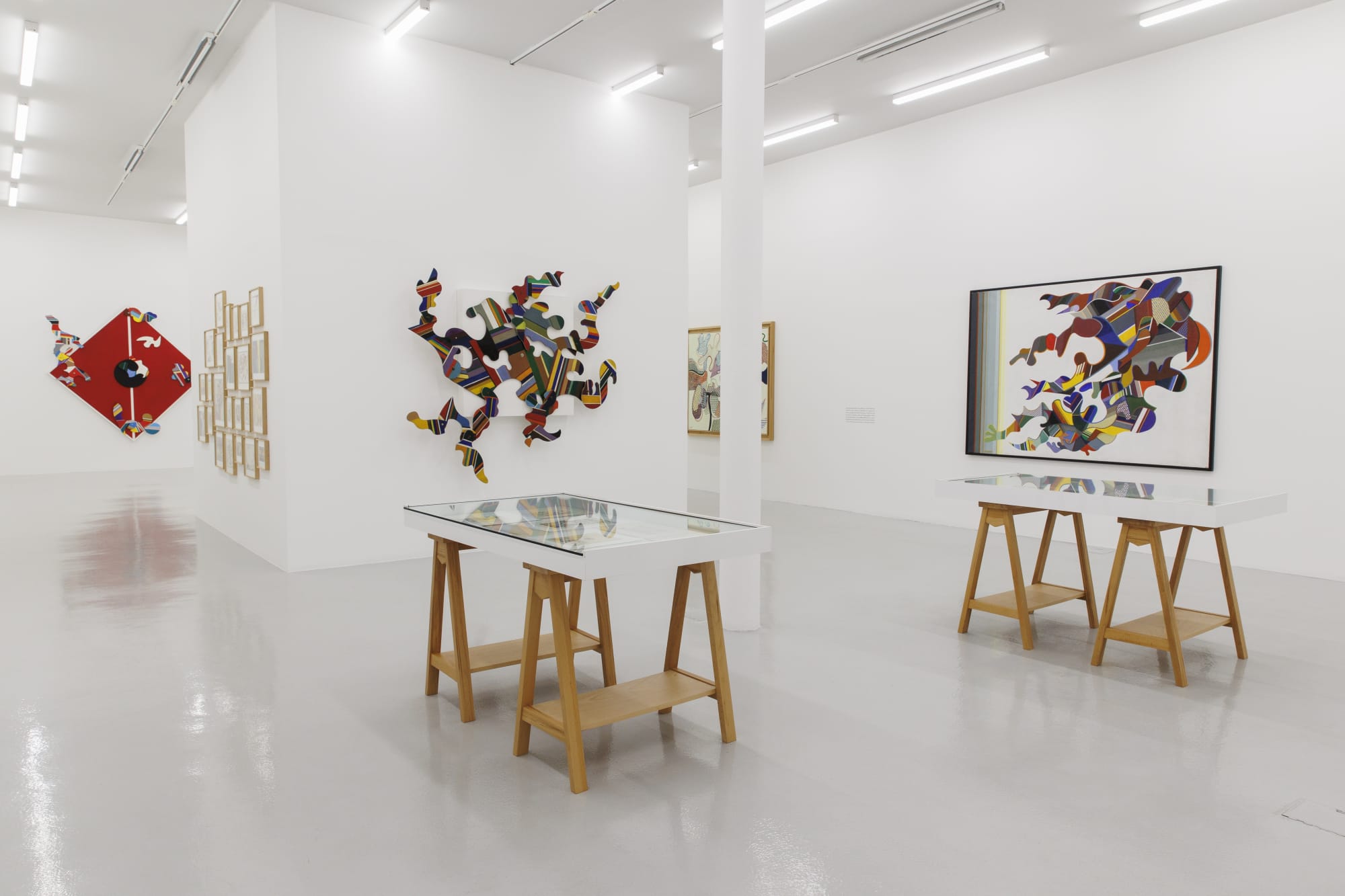 Installation view of Mohsen Vaziri Moghaddam > 100 a solo show of works by Mohsen Vaziri Moghadam.