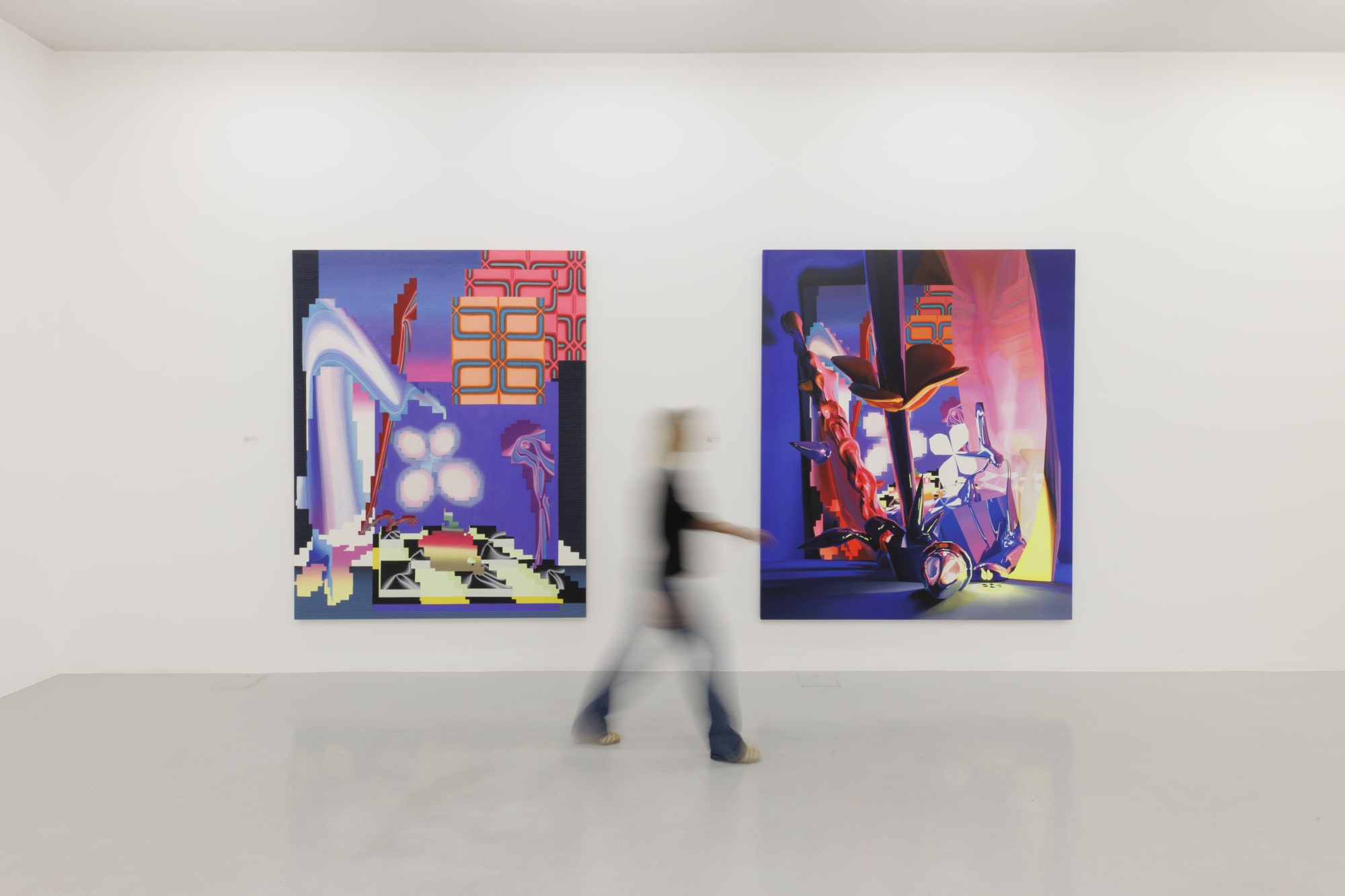 Installation view of Transcendent Dimension a solo exhibition of works by Yousha Bashir.