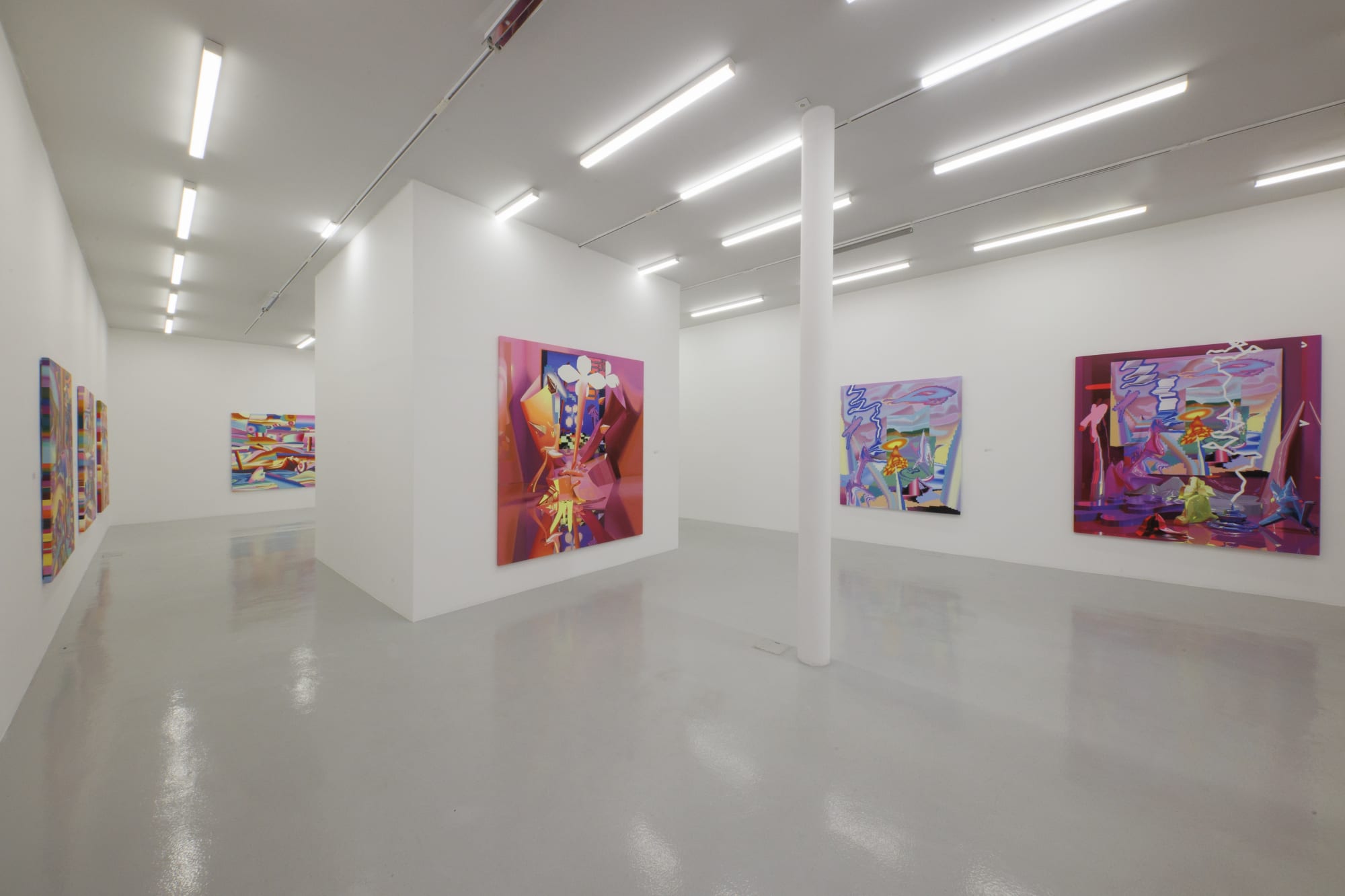 Installation view of Transcendent Dimension a solo exhibition of works by Yousha Bashir.