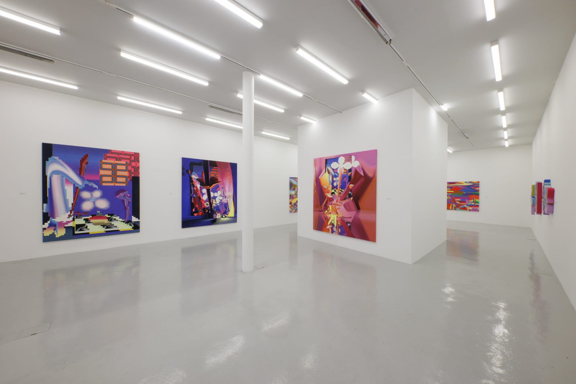 Installation view of Transcendent Dimension a solo exhibition of works by Yousha Bashir.