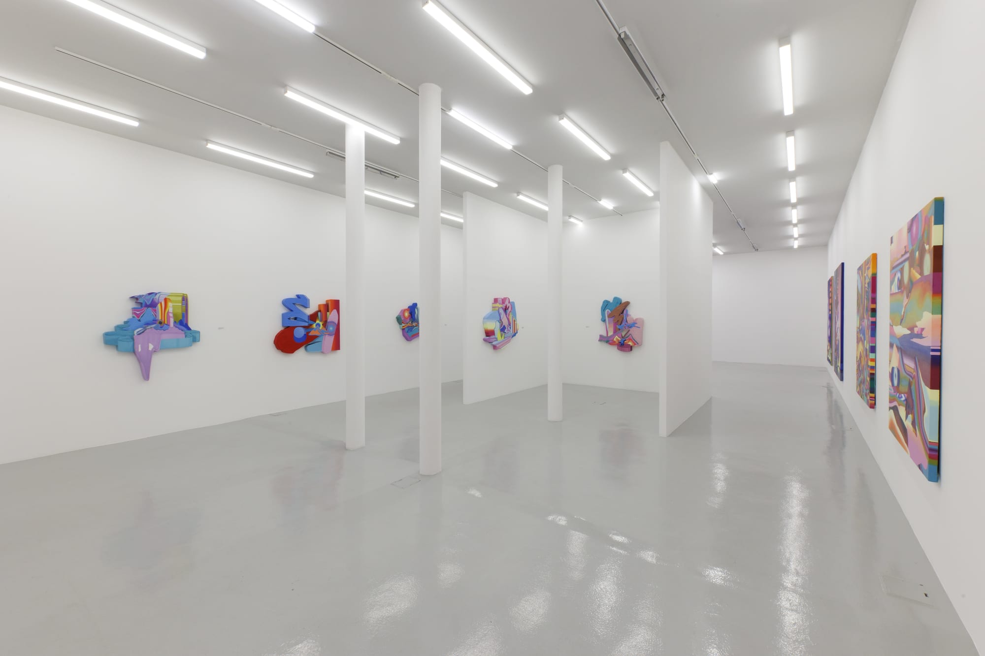 Installation view of Transcendent Dimension a solo exhibition of works by Yousha Bashir.