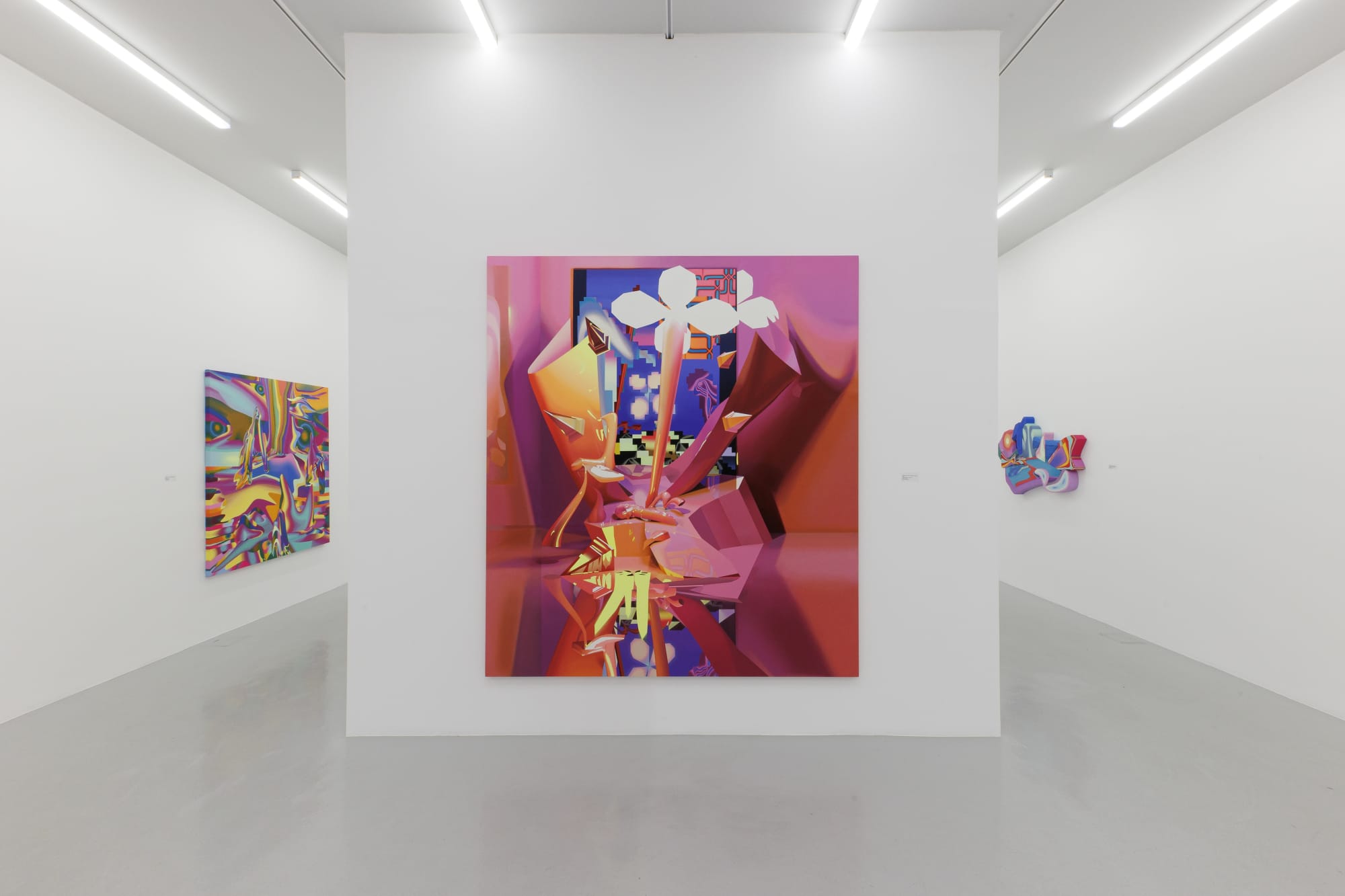 Installation view of Transcendent Dimension a solo exhibition of works by Yousha Bashir.