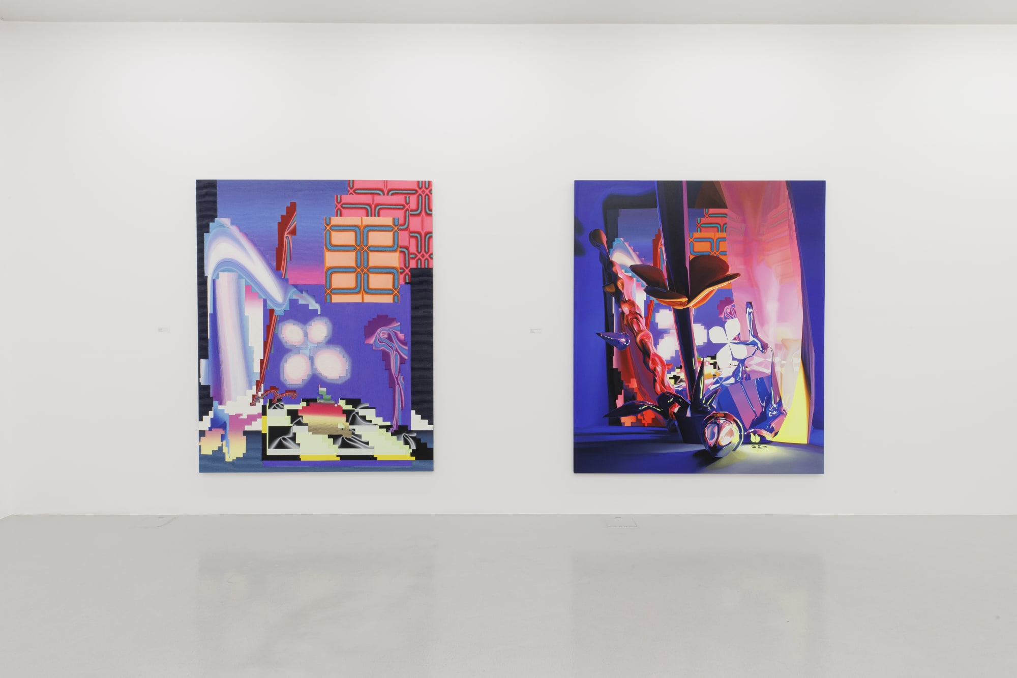 Installation view of Transcendent Dimension a solo exhibition of works by Yousha Bashir.