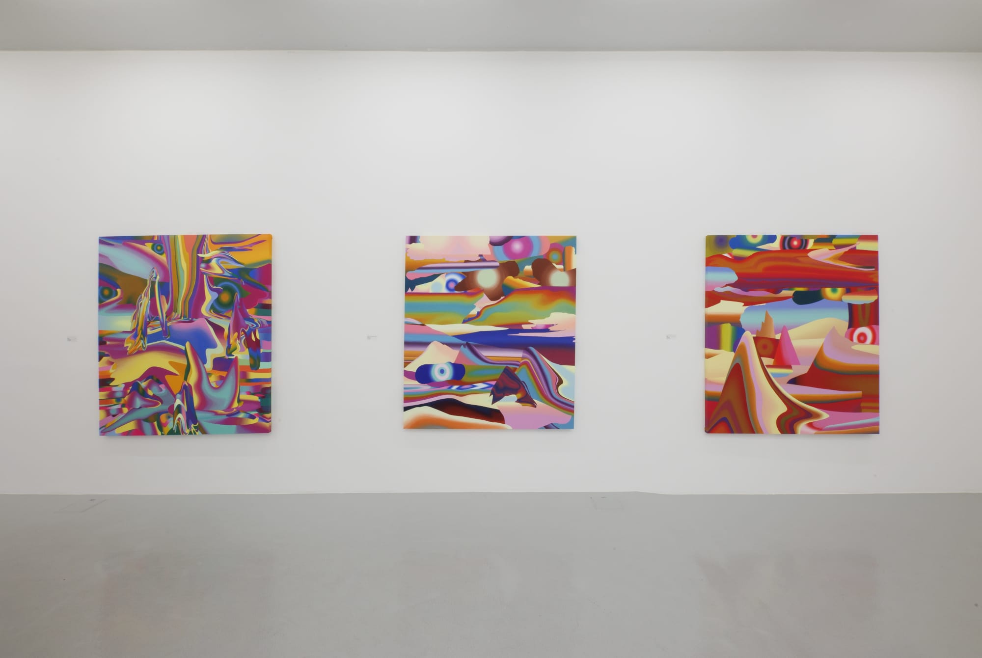 Installation view of Transcendent Dimension a solo exhibition of works by Yousha Bashir.