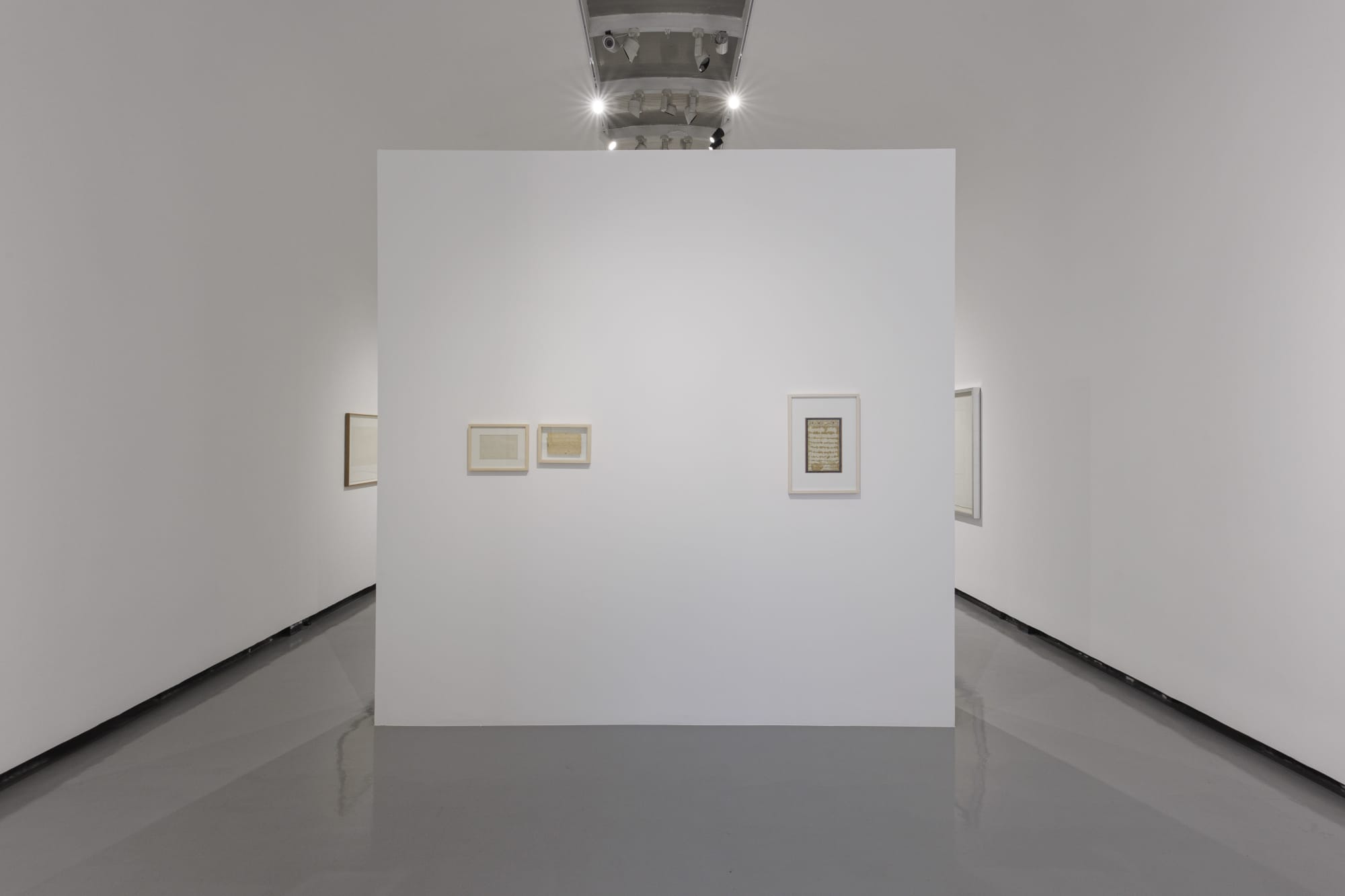 Installation view of "Trace" a group show of works by Reza Lavassani , Vahid Hakim , Ghazaleh Hedayat , Razieh Sedighian , and Nasser Javaherpour.